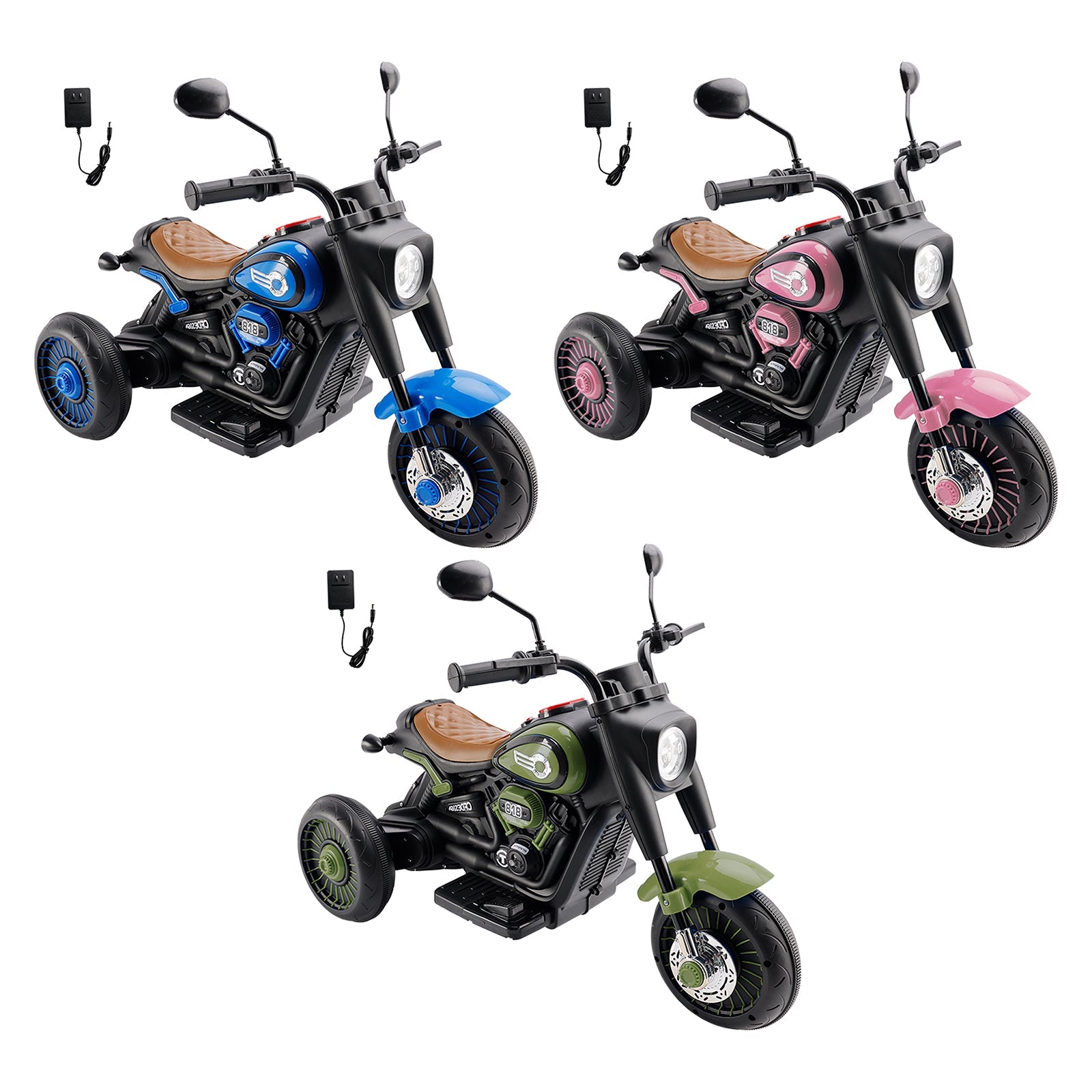 3Wheel 6V Kid Ride On Motorcycle Electric Toy With Colorful Light And Music