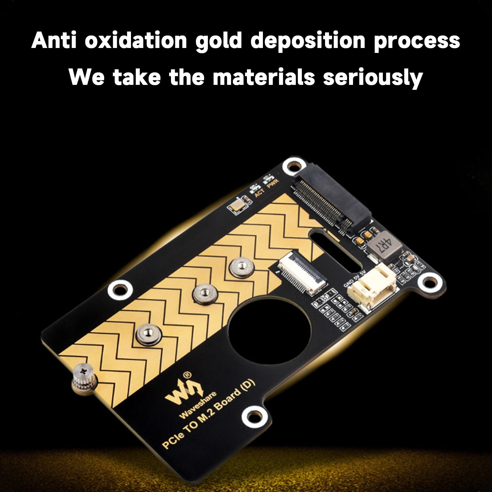 PCIE to M.2 Rotor 8Gbps Transmission Raspberry Pi5 Expansion Board M.2 Interface