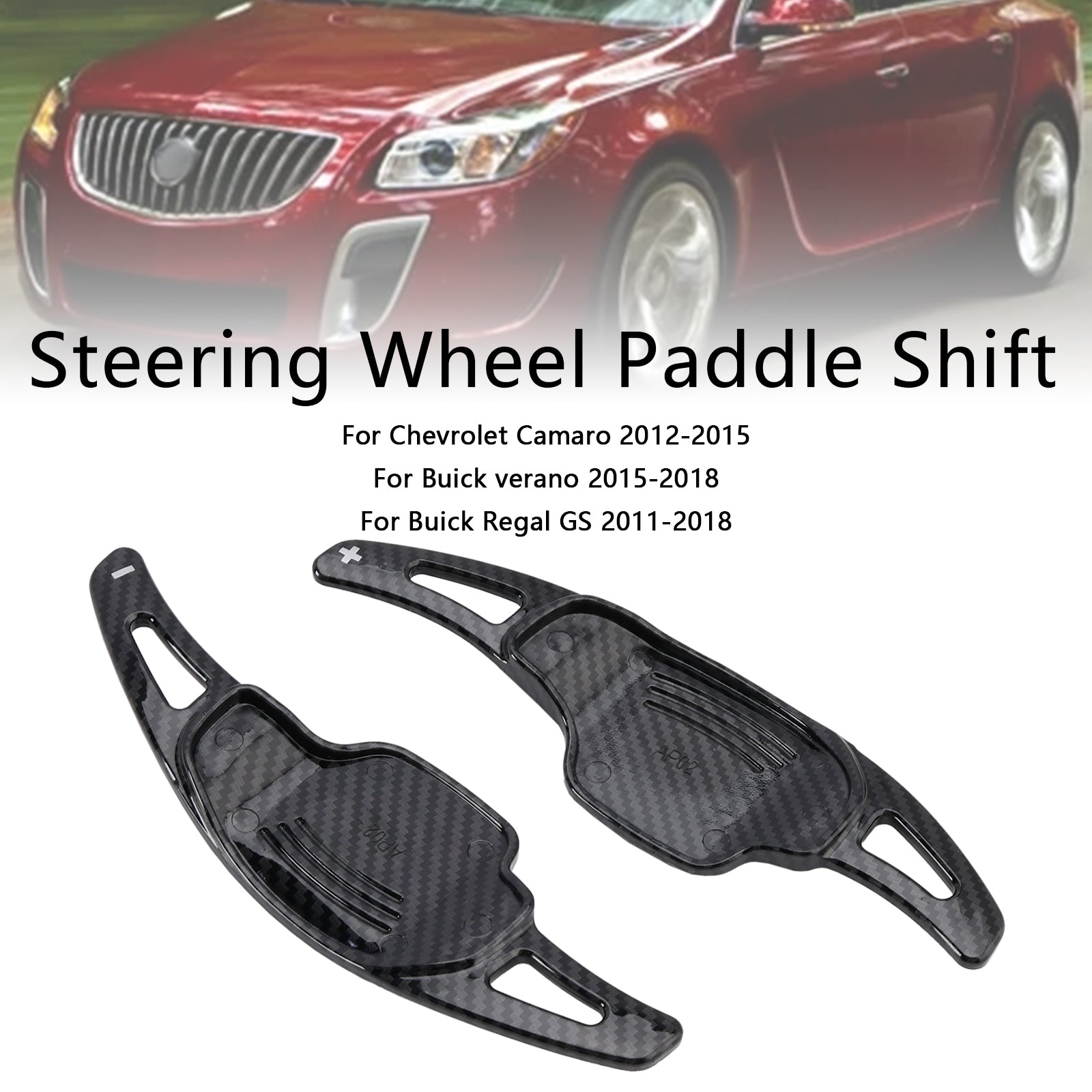 Carbon Look Steering Wheel Paddle Shifter Extension Covers Fit Chevy Camaro