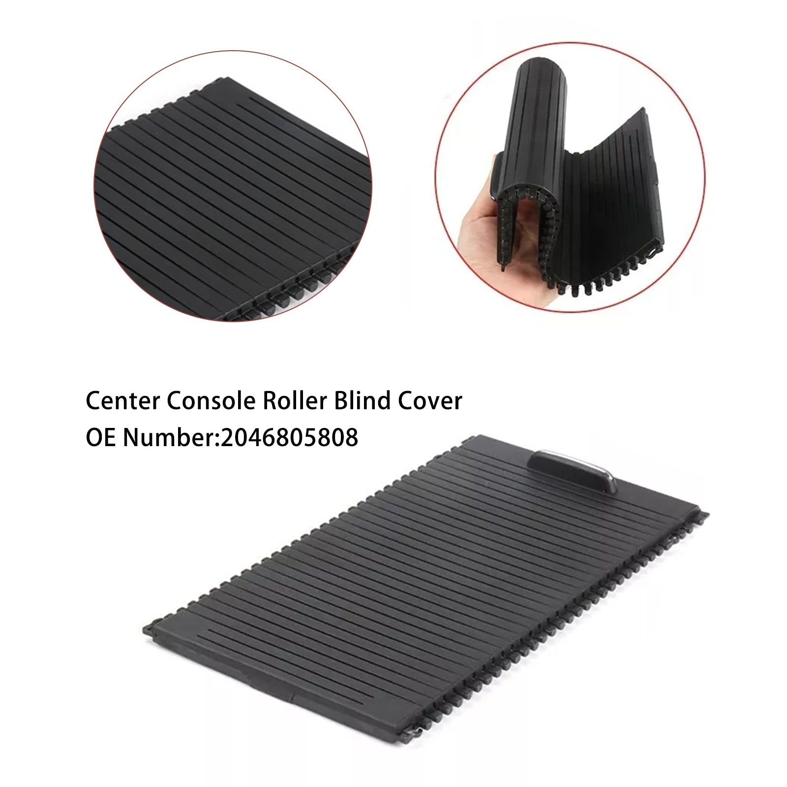 Center Console Roller Blind Cover Black Fit For Mercedes Benz X204 GLK 2008-2015