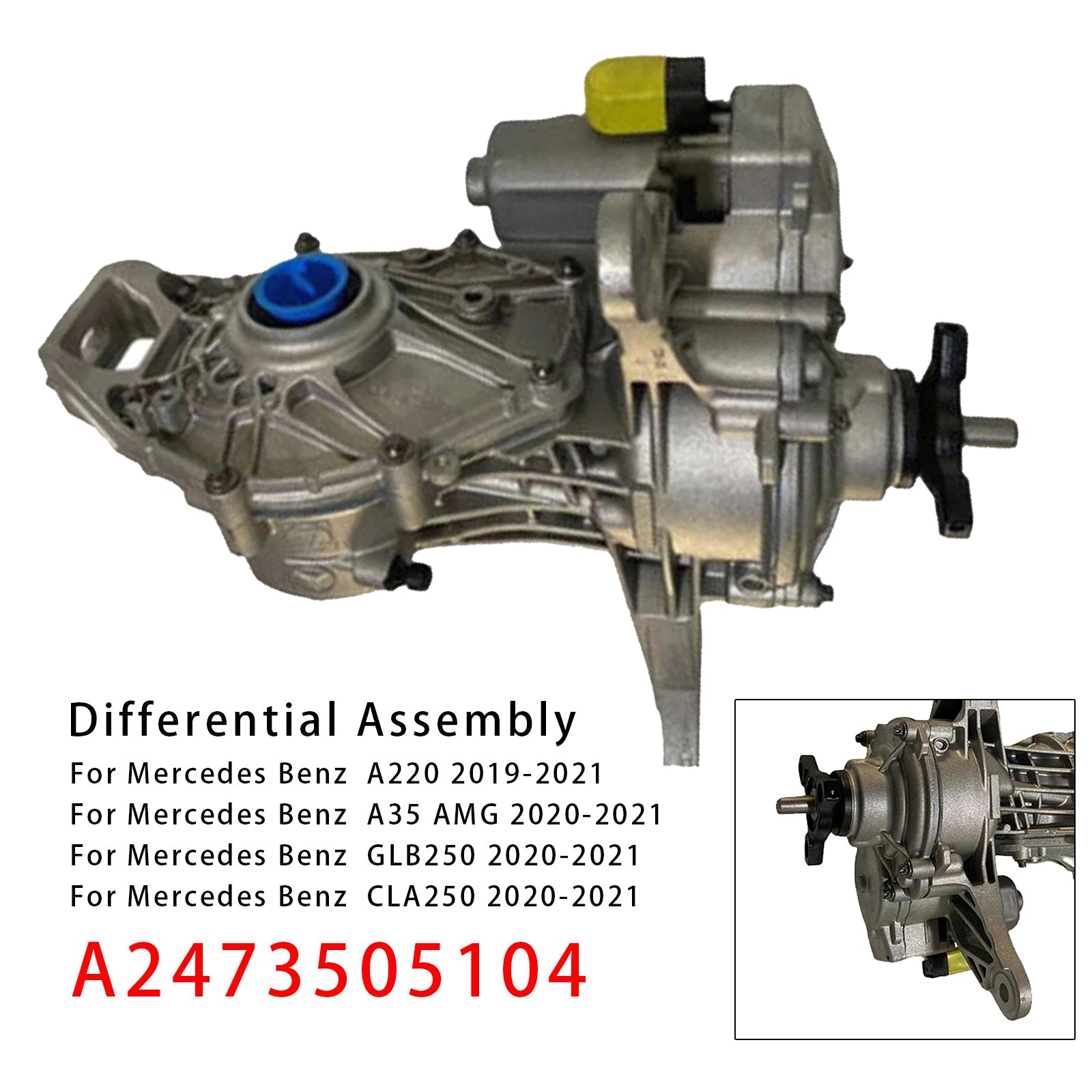 2020-2021 Mercedes Benz GLB250 Rear Differential Assembly A2473505104