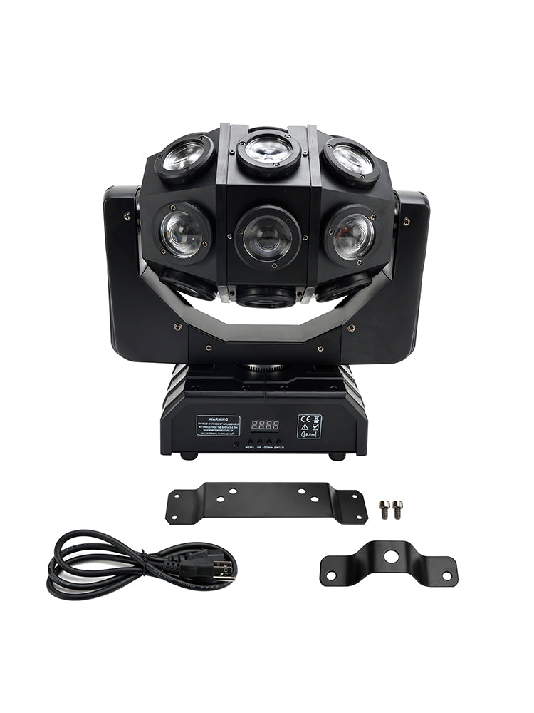 180W Moving Head 18 LED Rotating Beam DMX Stage Light RGBW DJ Disco Party Effect