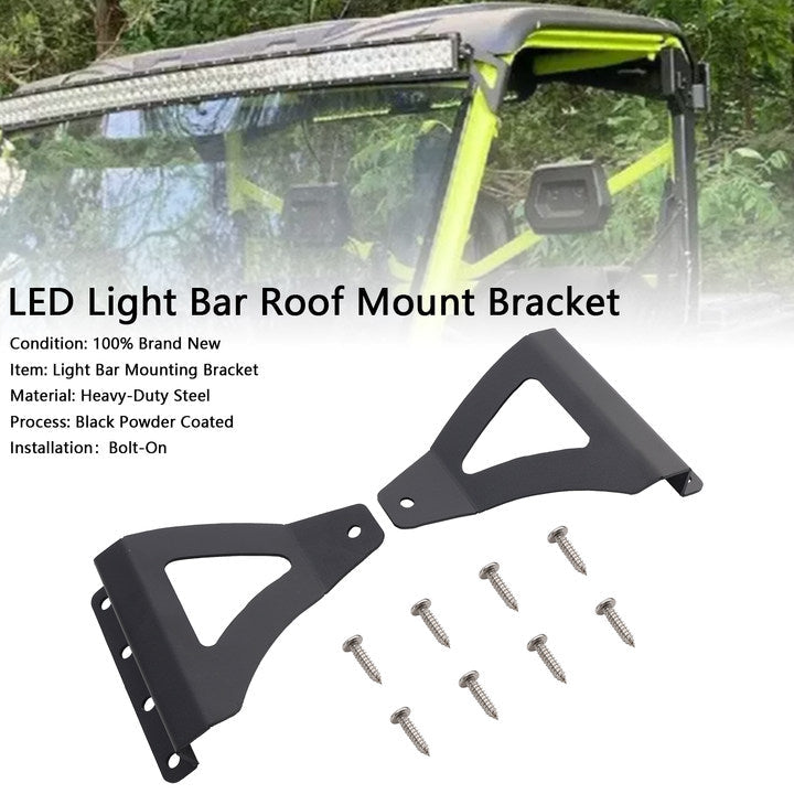 LED Light Bar Roof Mount Bracket Fit Can-am Defender Pro-Fit Cage 50"/52" 16-25