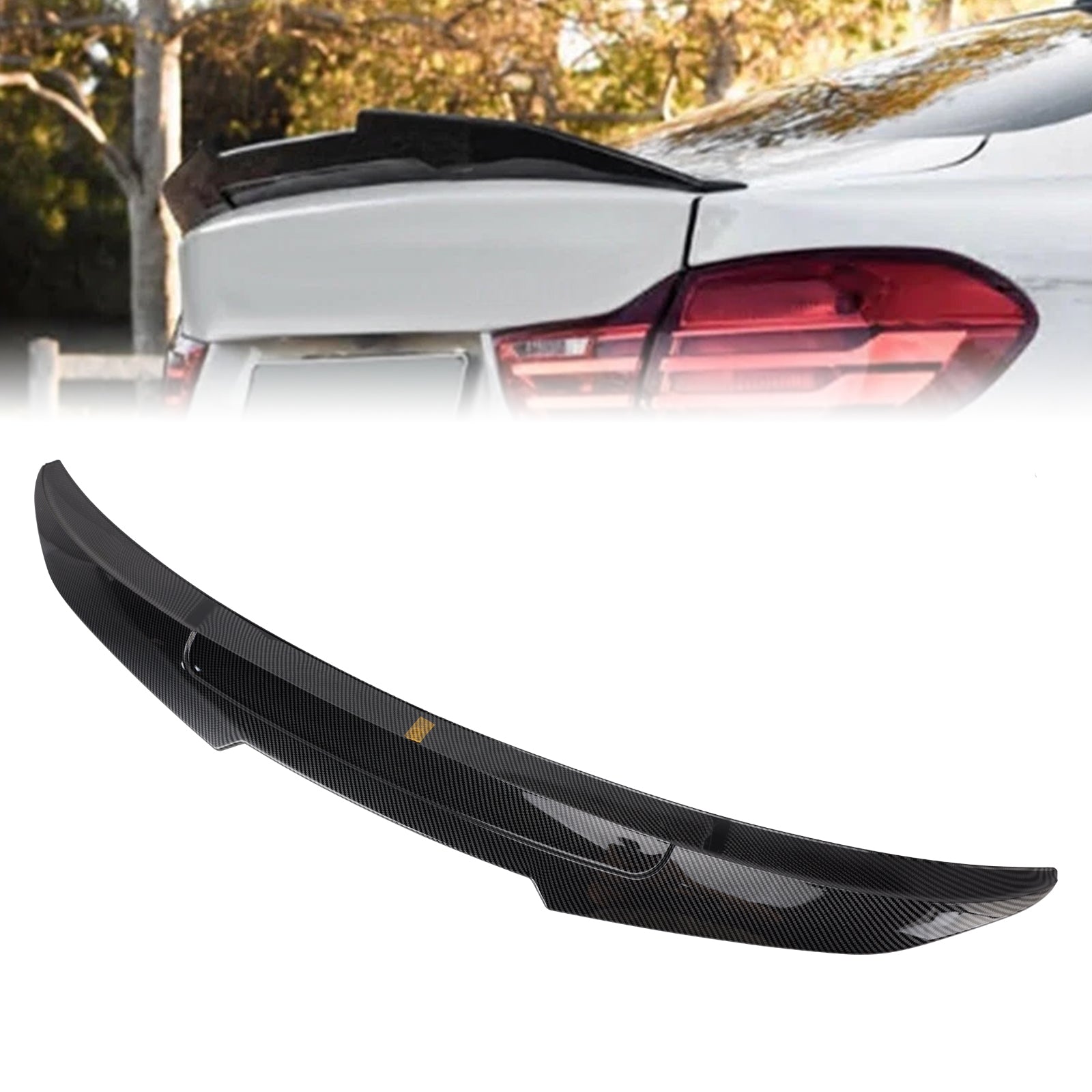 Carbon Fiber Look Rear Boot Spoiler For BMW 4 Series F36 4DR Coupe PSM Style