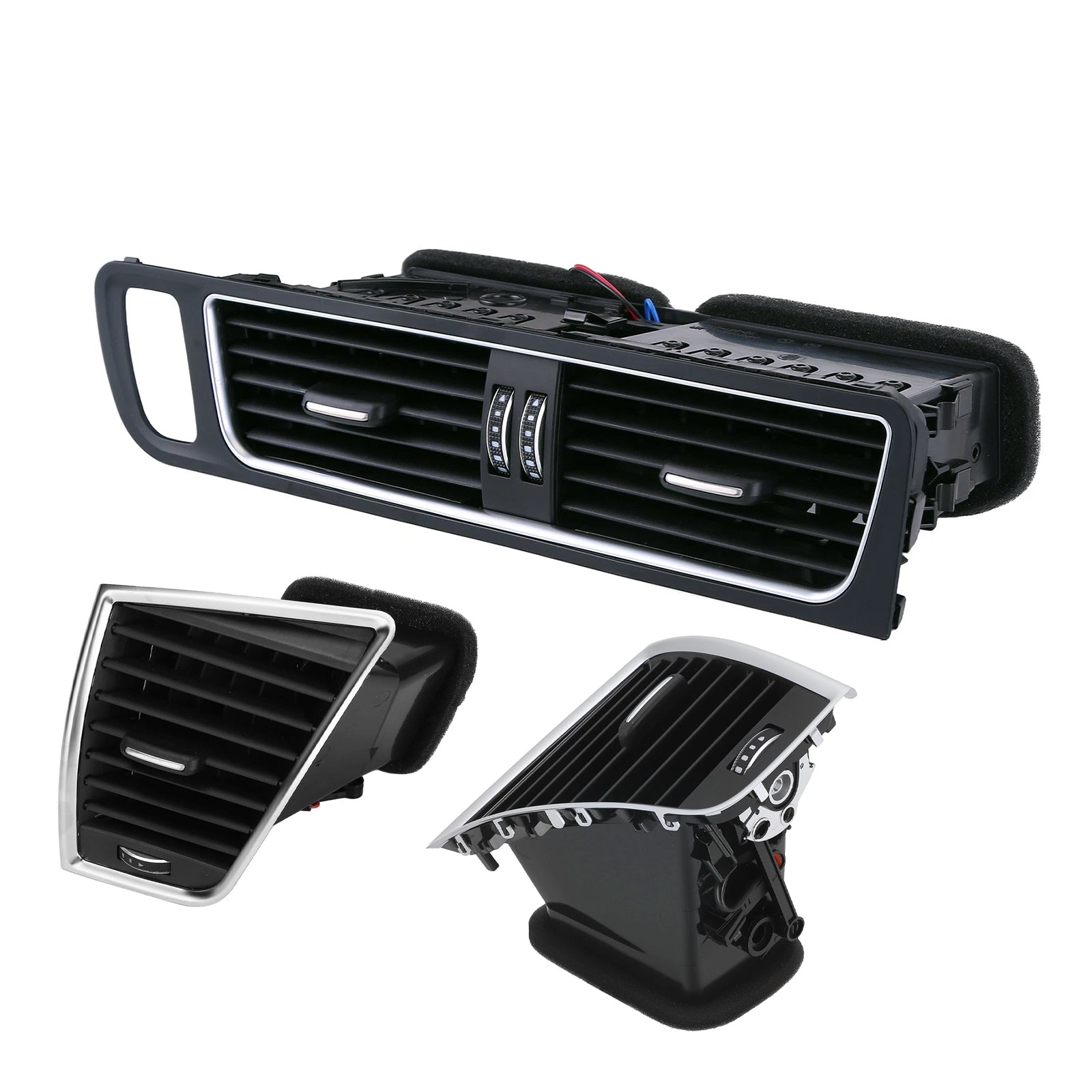 8R1820951 8R1820902 3pcs Center Panel Dash Louver Air Vent A/C Outlet For Audi SQ5 3.0L 2009-2017