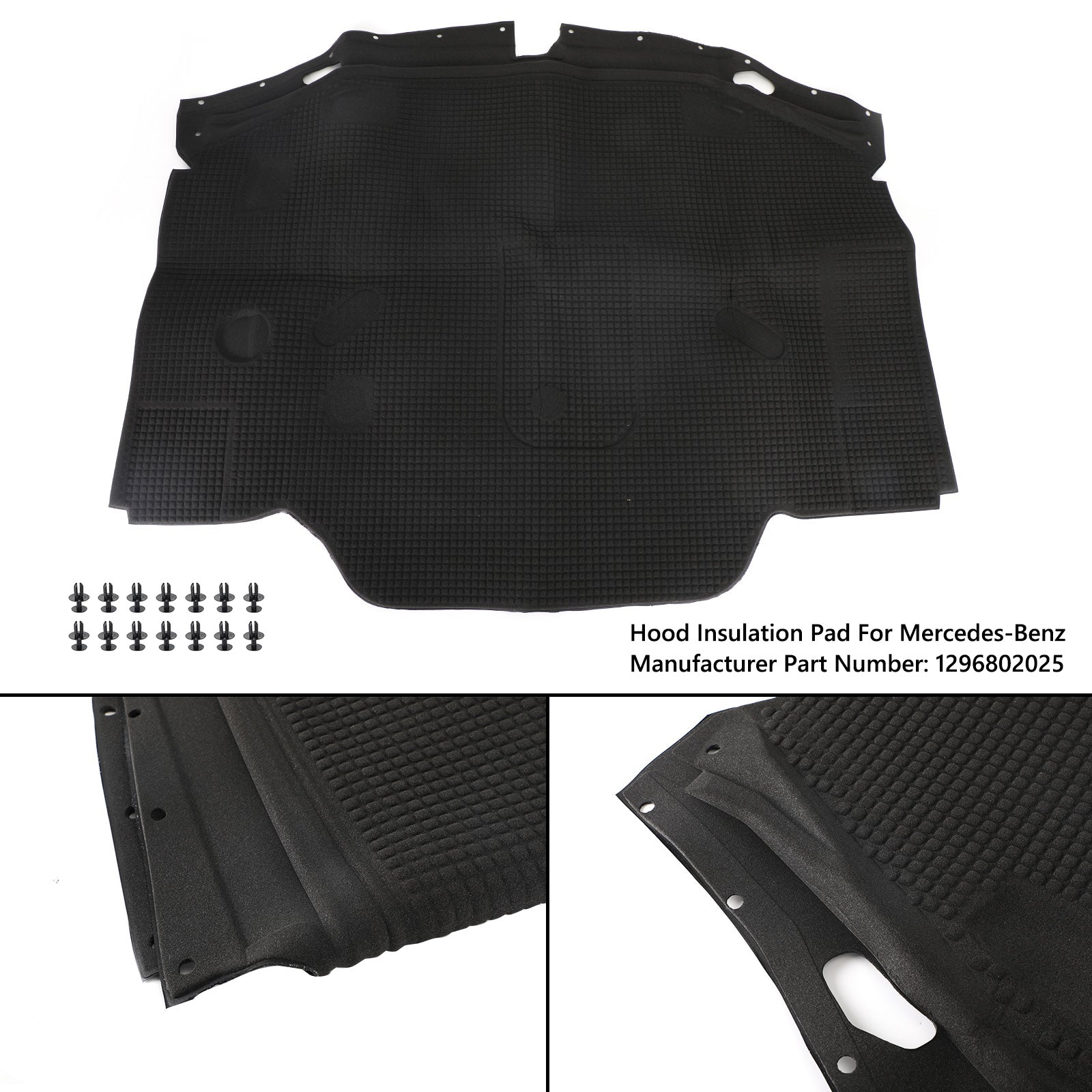 Hood Insulation Pad 1296802025 For Mercedes-Benz 300SL 500S R129 SL500 SL600