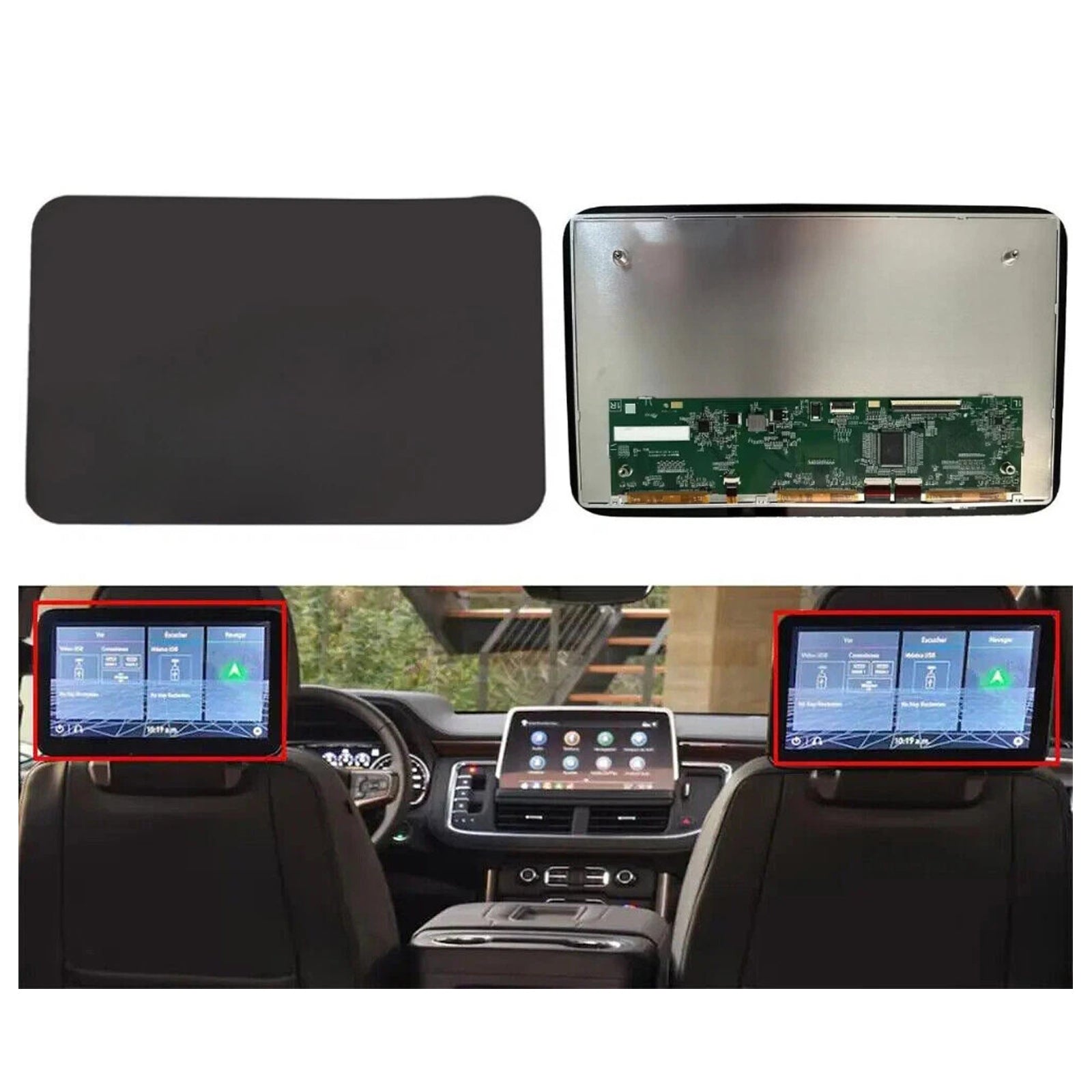 85100044 84824745 LCD Display For Suburban GMC Yukon XL Headrest BACK SEAT 21-24