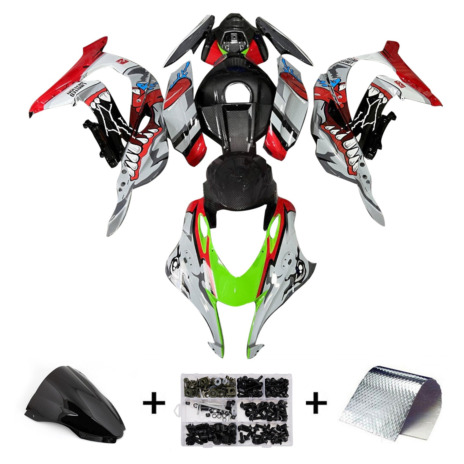Injection Fairing Kit Bodywork Plastic ABS fit For Kawasaki ZX10R 2016-2020