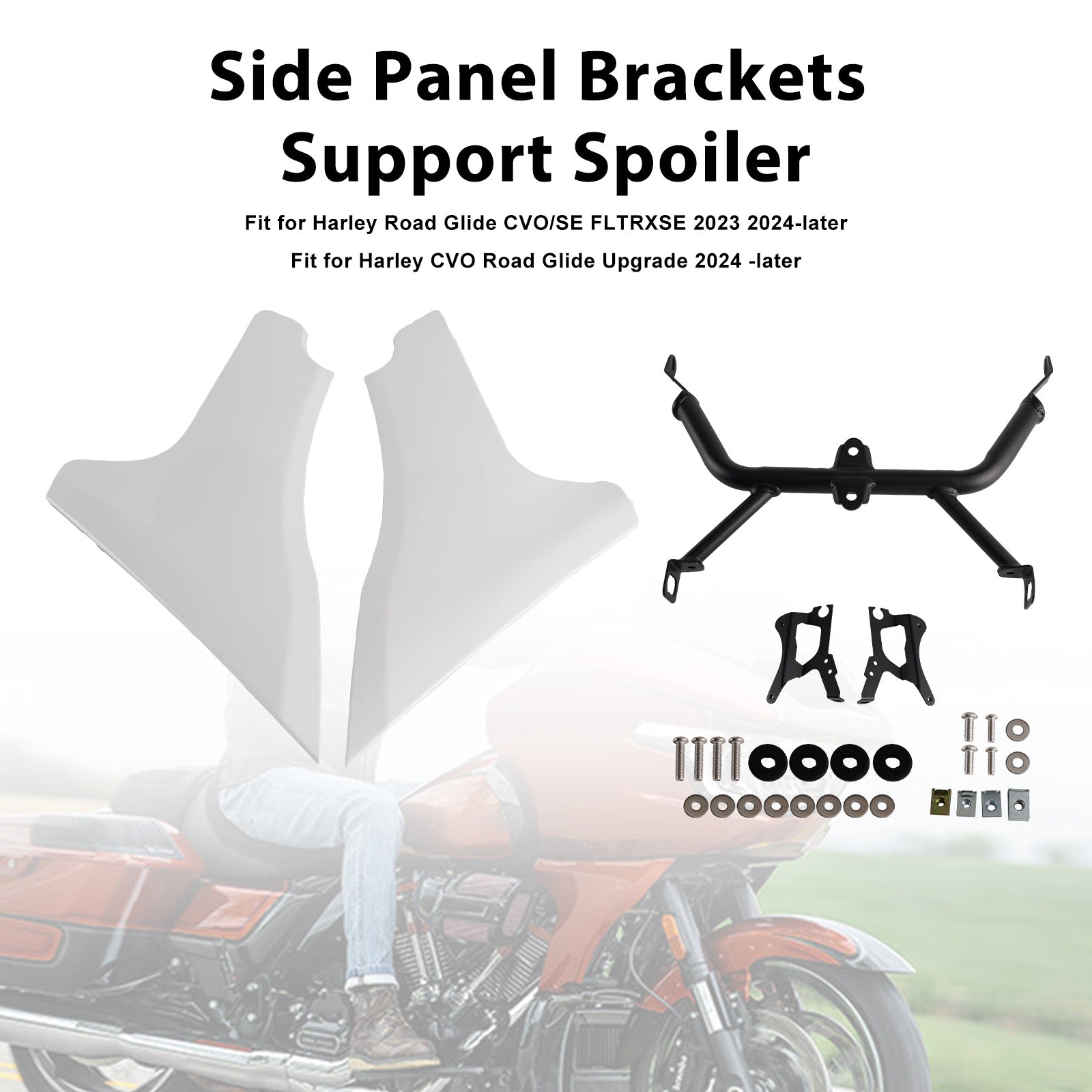 Side Panel Brackets Support Spoiler For CVO 121 117 Road Glide FLTRXSE 2023-2025