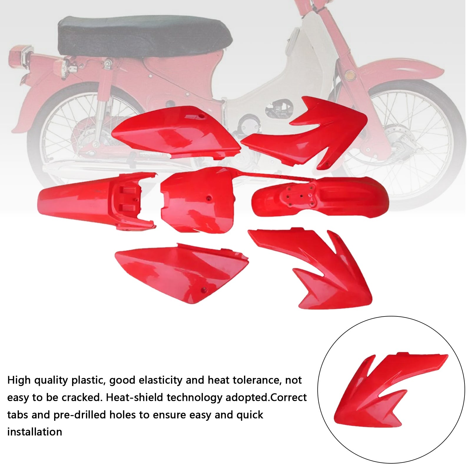 HONDA CRF70 DIRT BIKE Body Plastic Kit Fender Fairing