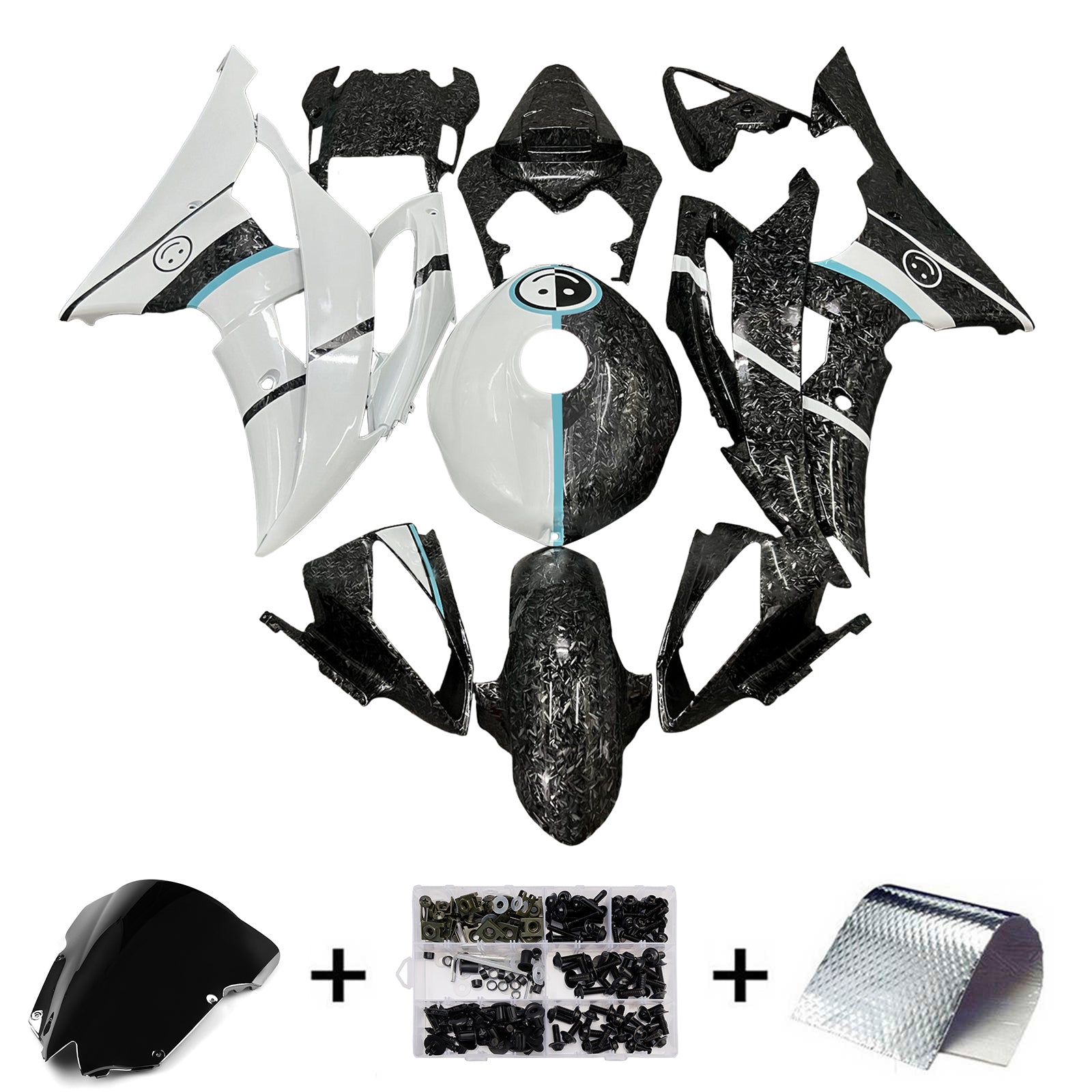 Injection Fairing Kit Bodywork Plastic ABS For Yamaha YZFR6 YZF-R6 2008-2016