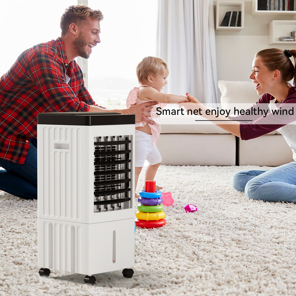 Portable 10L Evaporative Air Conditioner 3-IN-1 Evaporative Cooler w/ Remote Control Fan & Humidifier