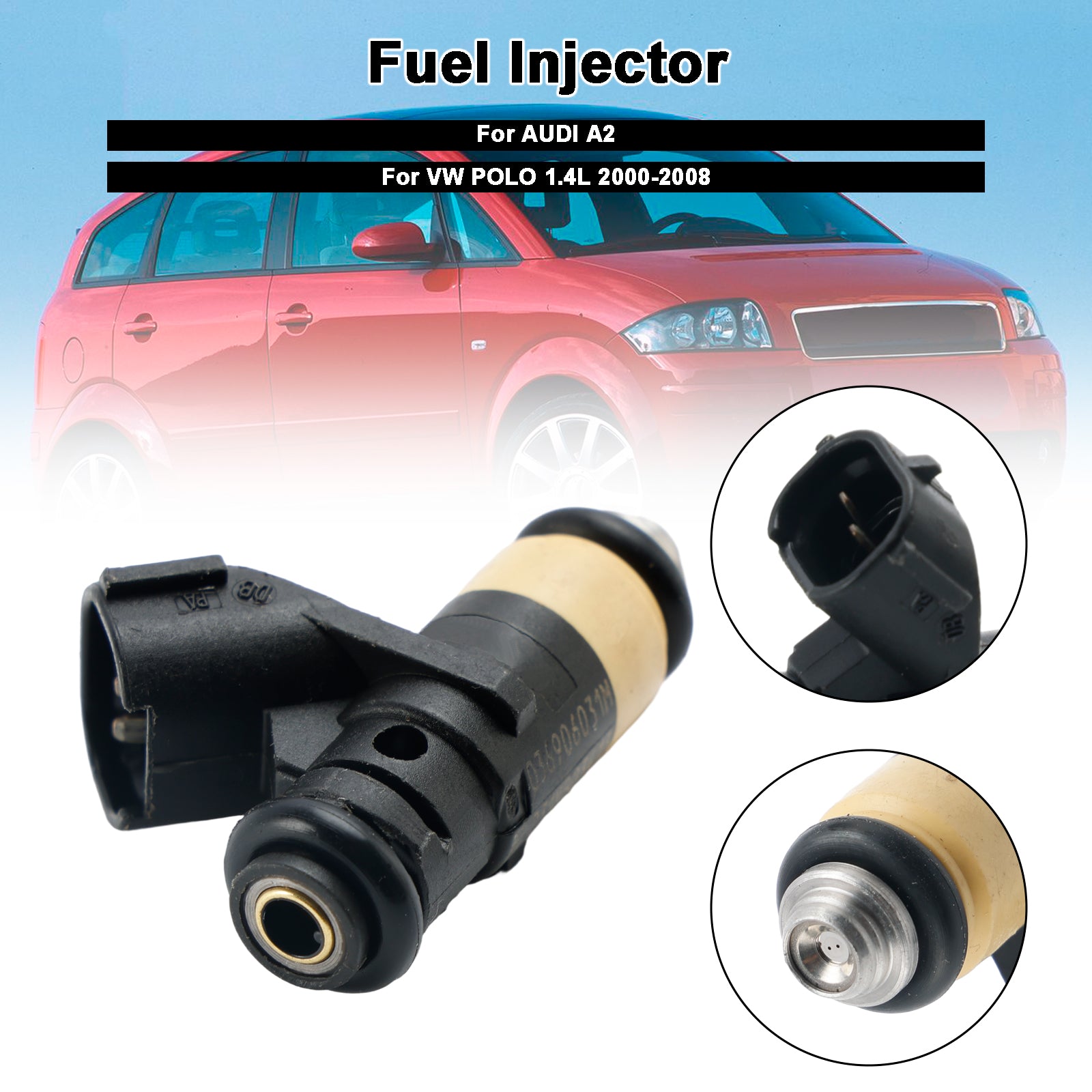 1PCS Fuel Injector 036906031M Fit Audi A2 Fit VW Polo 1.4L 2000-2008