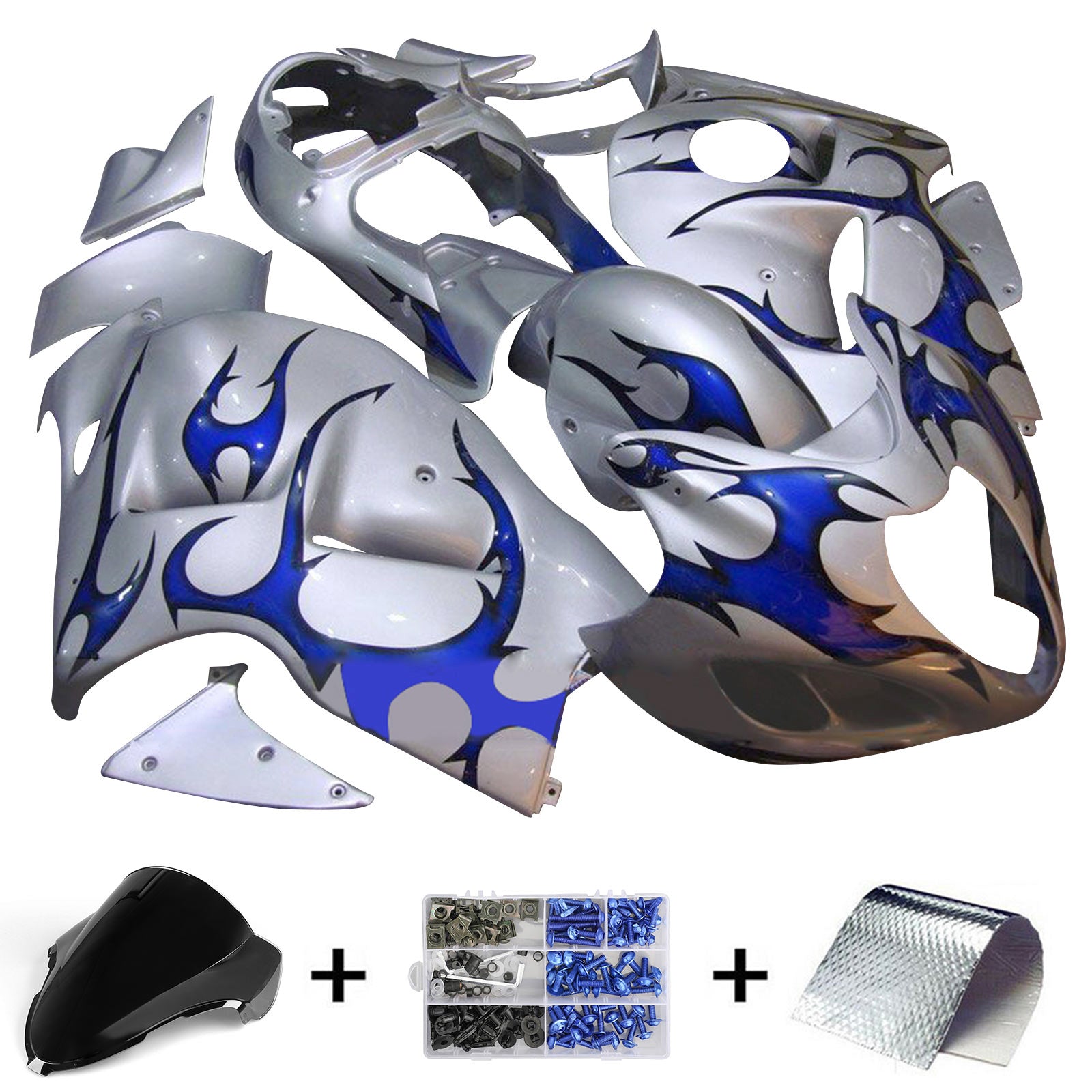 Amotopart Suzuki Hayabusa GSX1300R 1999-2007 Fairing Kit Bodywork Plastic ABS