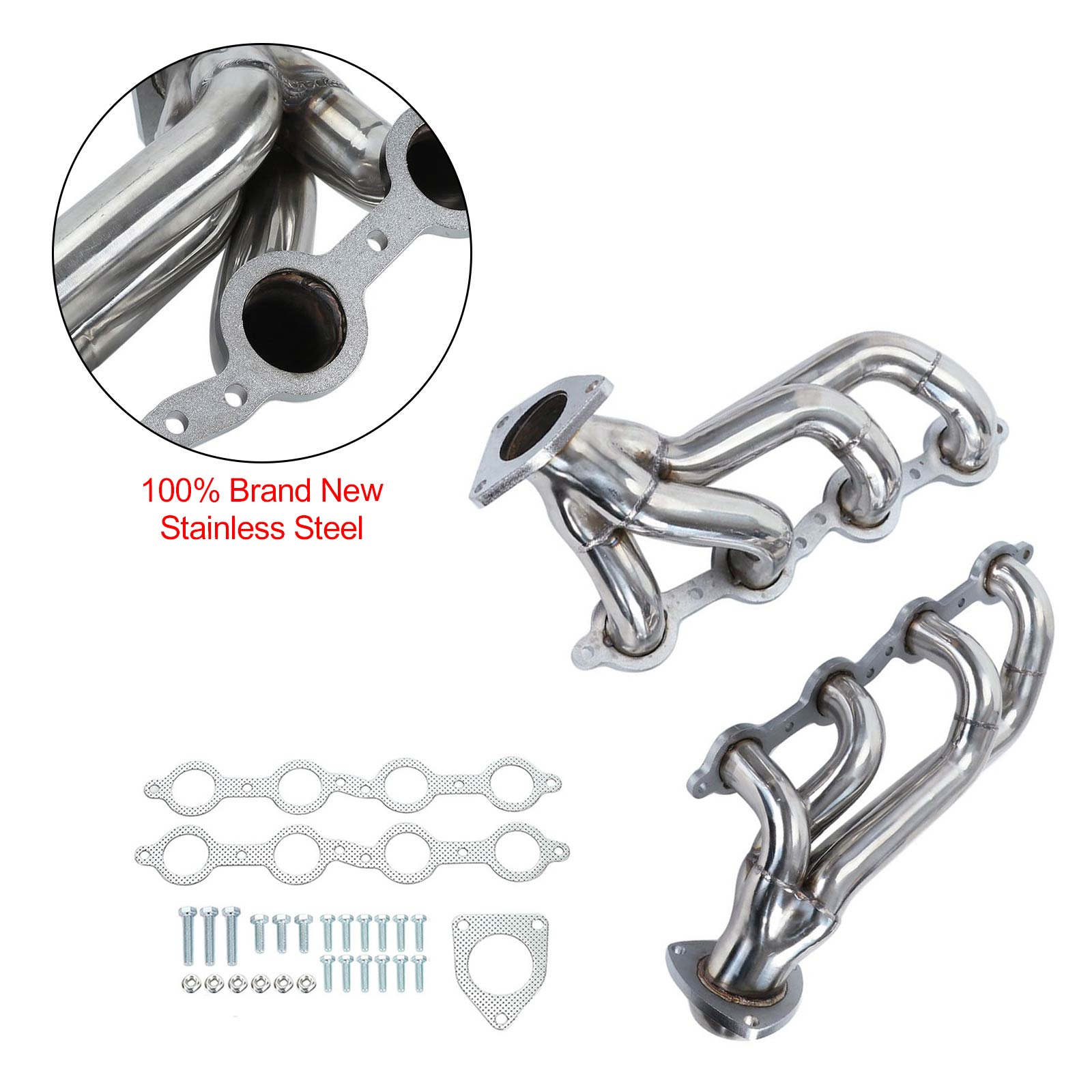 Exhaust Headers Fit Chevy Silverado 1500 2500HD 3500HD 4.8 5.3 6.0L 2002-2016