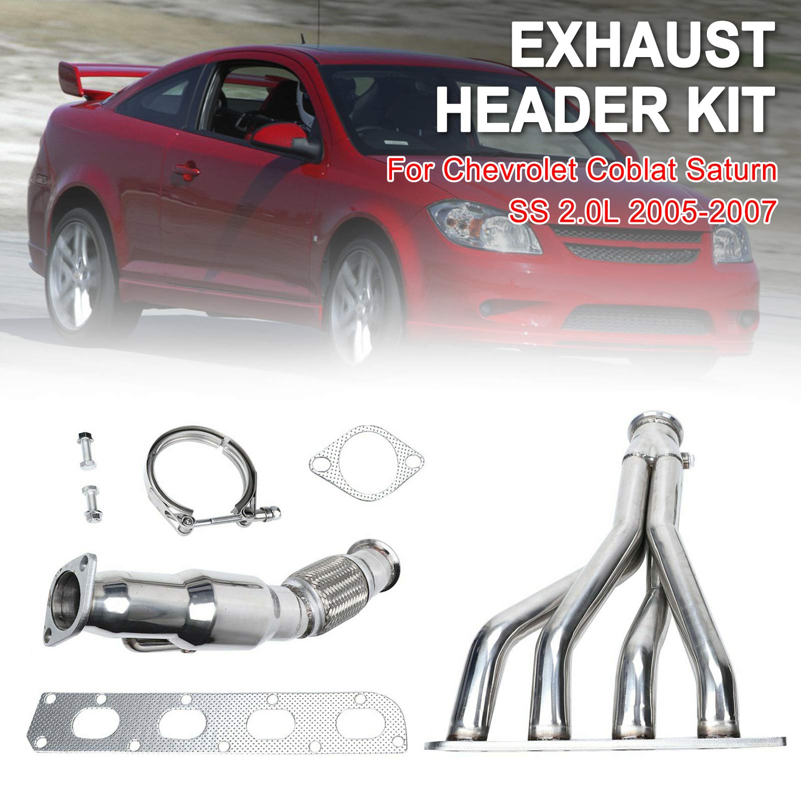 Exhaust Manifold Header Fit Chevy Fit Chevrolet Cobalt Saturn SS 2005-2007 2.0L