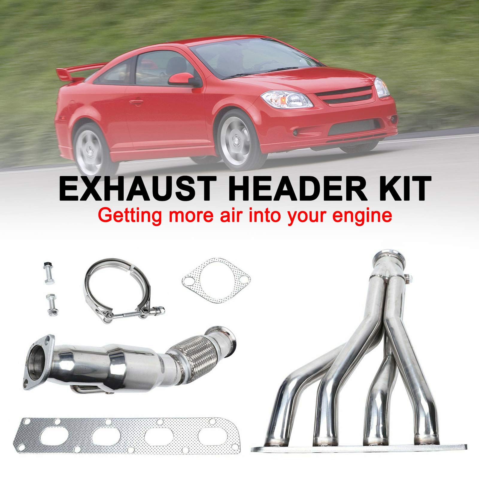 Exhaust Manifold Header Fit Chevy Fit Chevrolet Cobalt Saturn SS 2005-2007 2.0L