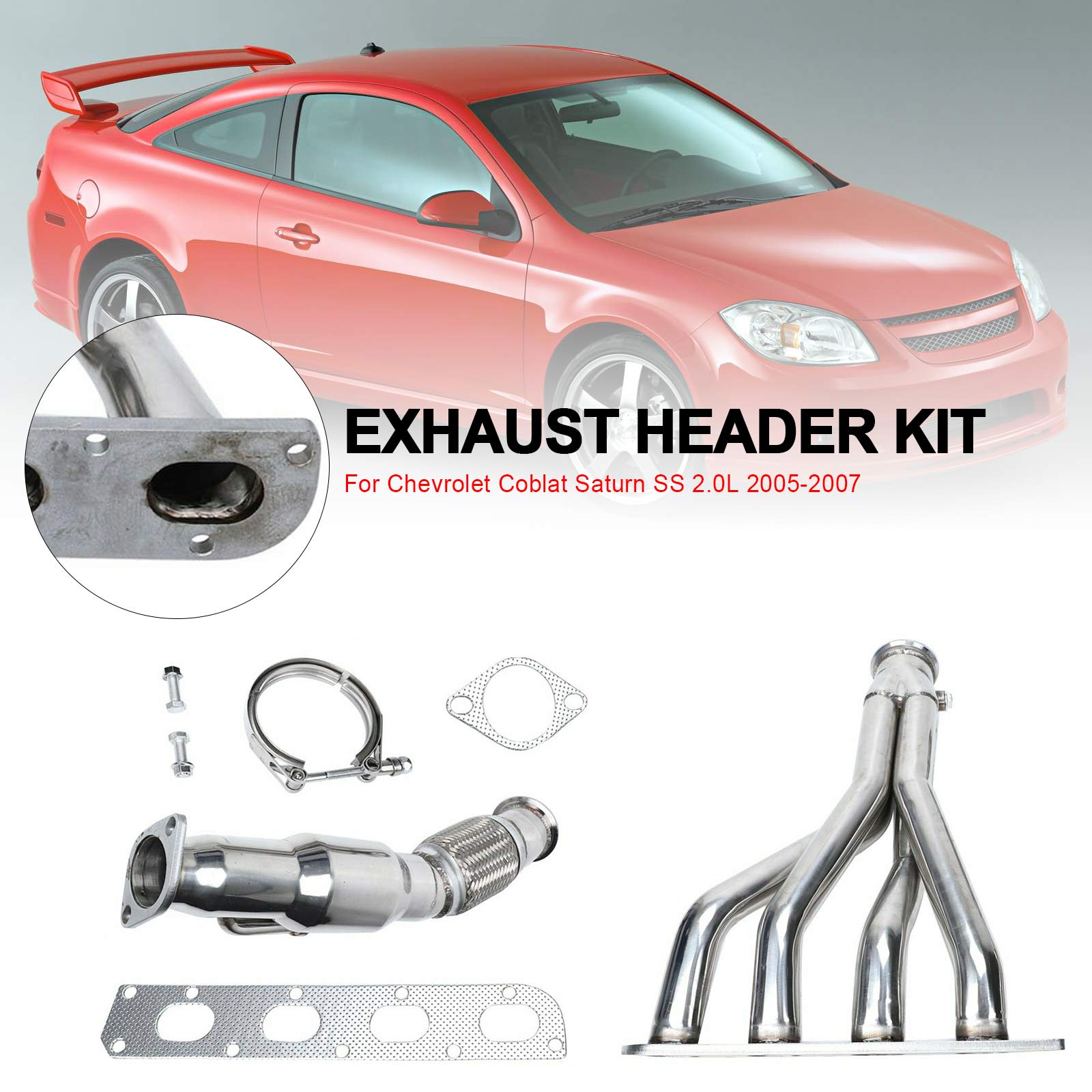 Exhaust Manifold Header Fit Chevy Fit Chevrolet Cobalt Saturn SS 2005-2007 2.0L