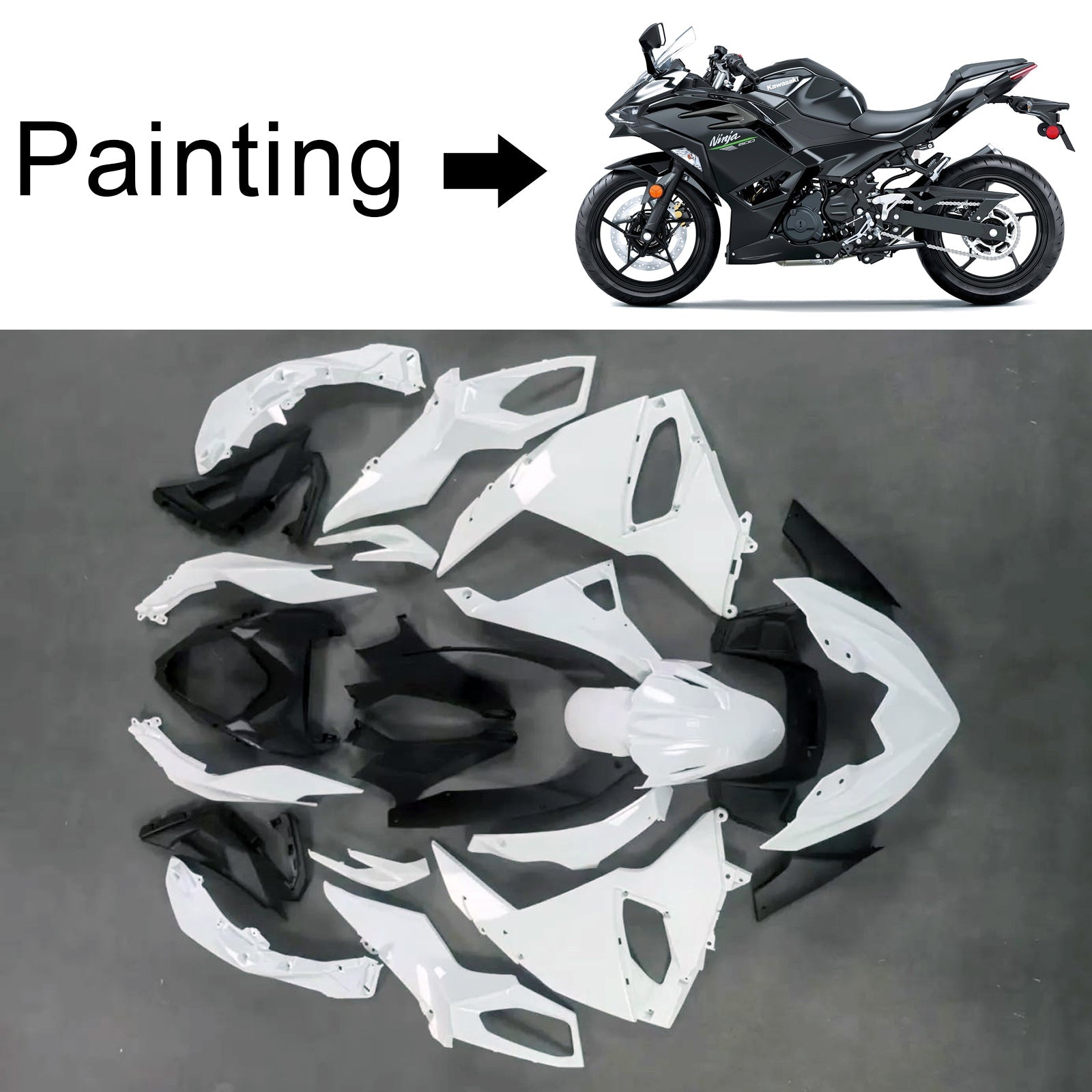 Injection Fairing Kit Bodywork ABS fit For Kawasaki Ninja 500 2024-2025