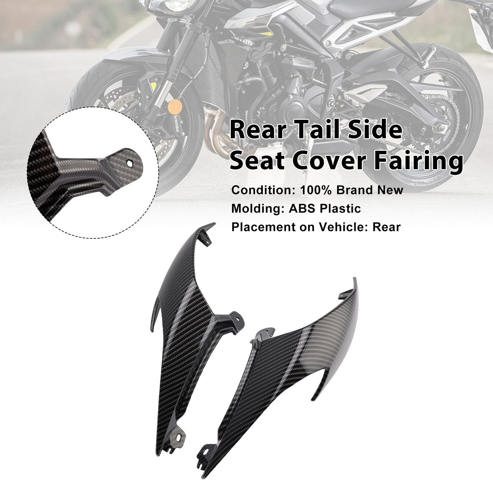 2020-2025 Street Triple 765 R RS Rear Tail Side Seat Cover Fairing