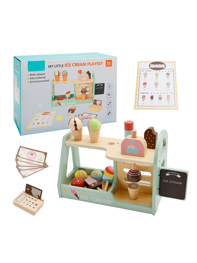 Simulation Dessert And Serve Ice Cream Counter Kid Play Educational Toy Set