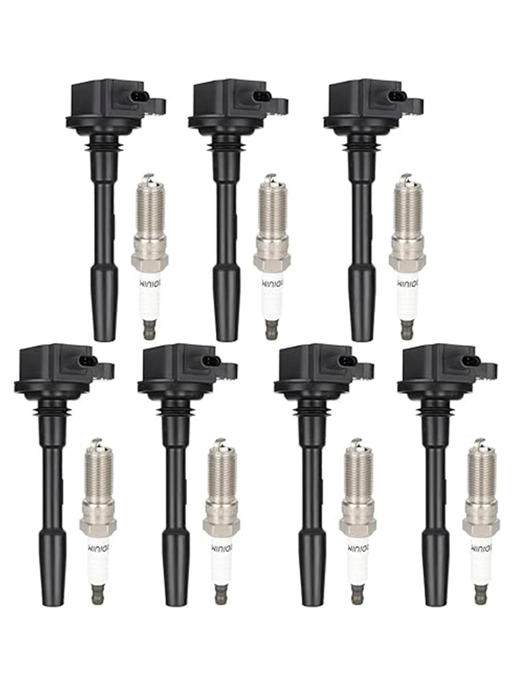For Ford Mustang 2018-2020 V8 5.0L DG566 DG565 7x Ignition Coils Spark Plugs