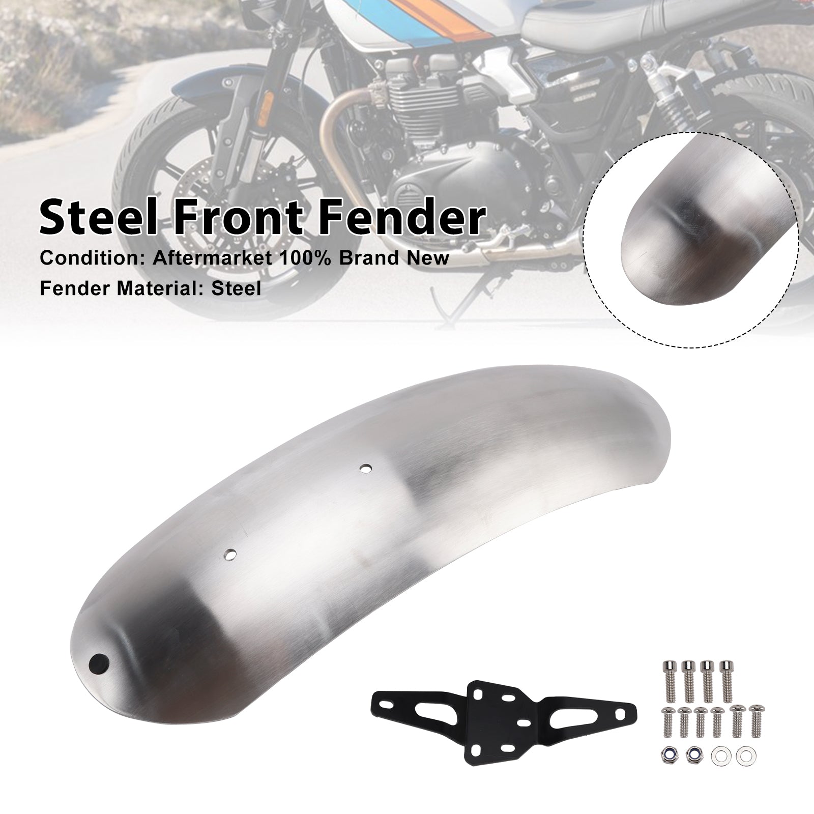 Steel Front Fender Mudguard For Street Scrambler 900 Speed Twin 900