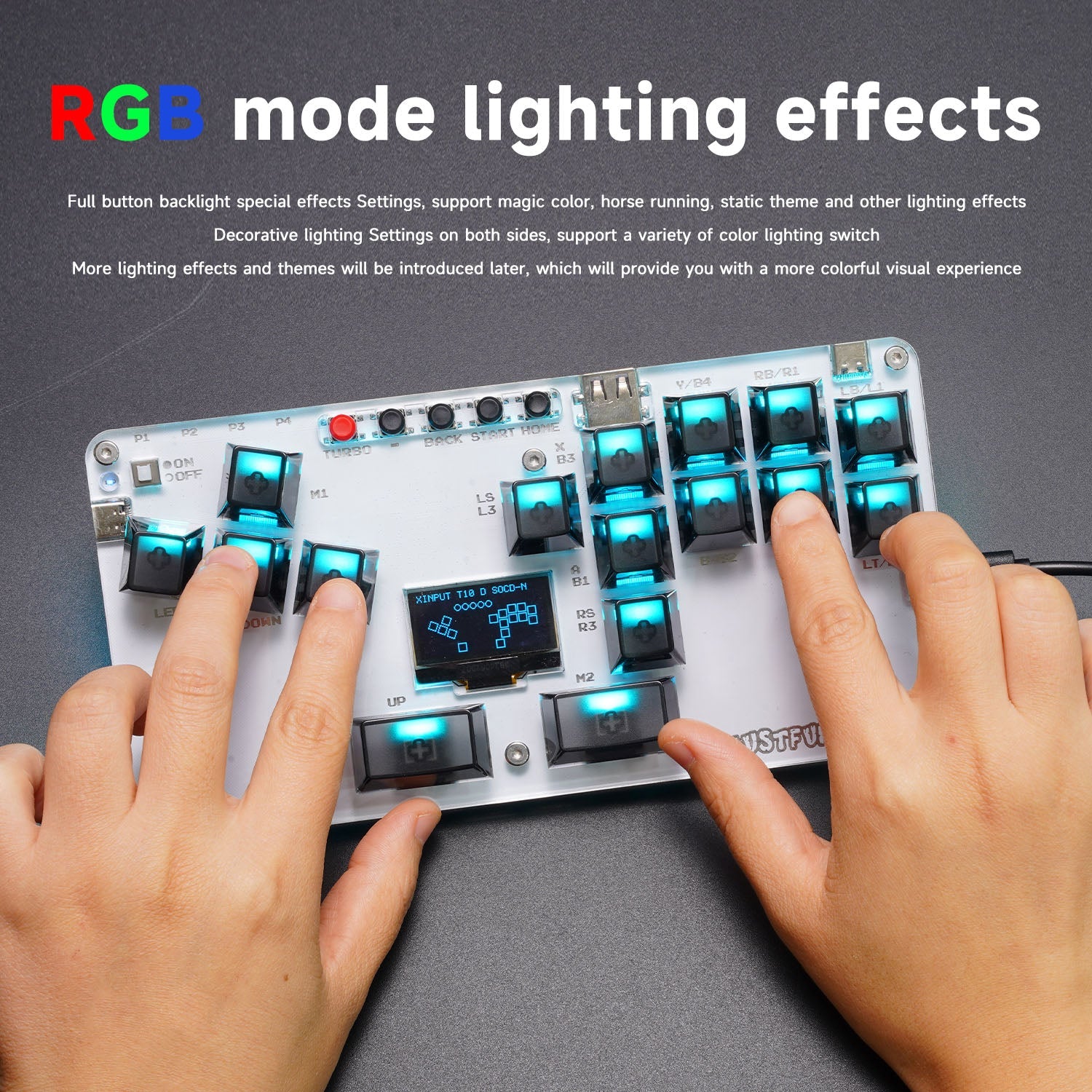 MustFun Hitbox Mini Stickless Controller Suitable For PC/PS3/PS4/Switch And Other Gaming Devices