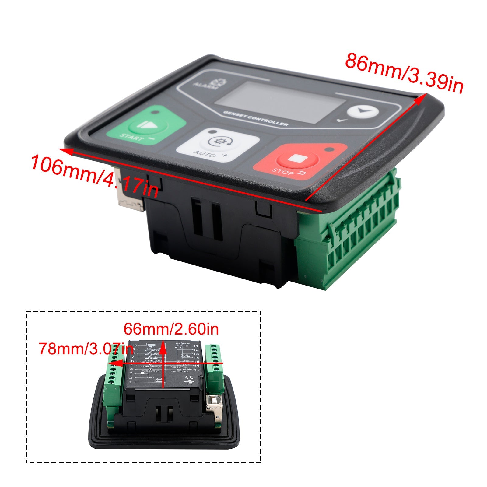 Generator Control Module DC30D Small Diesel Genset Controller Panel