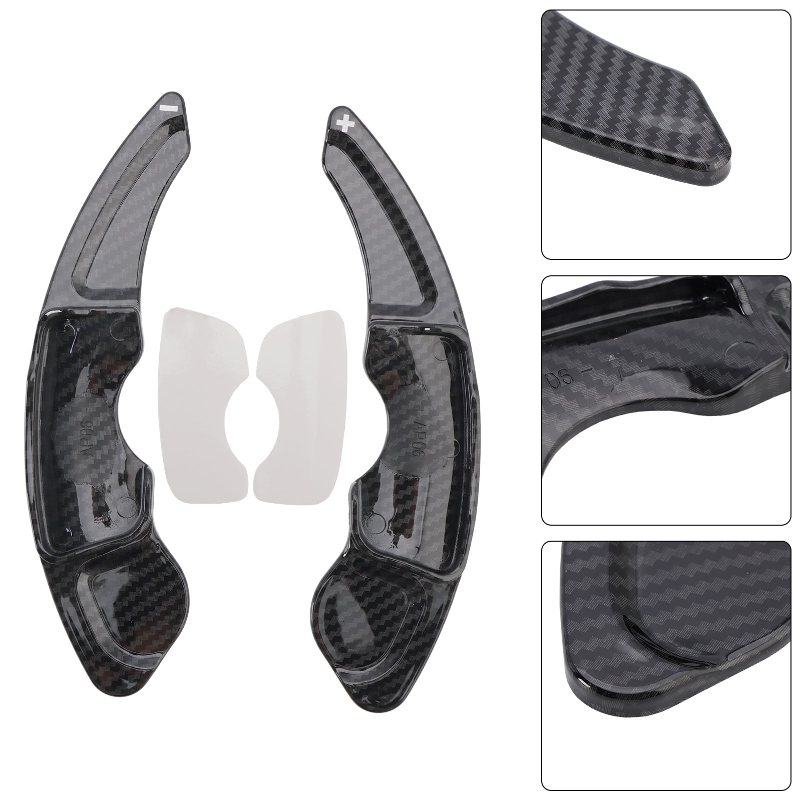 Carbon Look Steering Wheel Paddle Shifter Extension Covers Fit Lexus IS RC NX