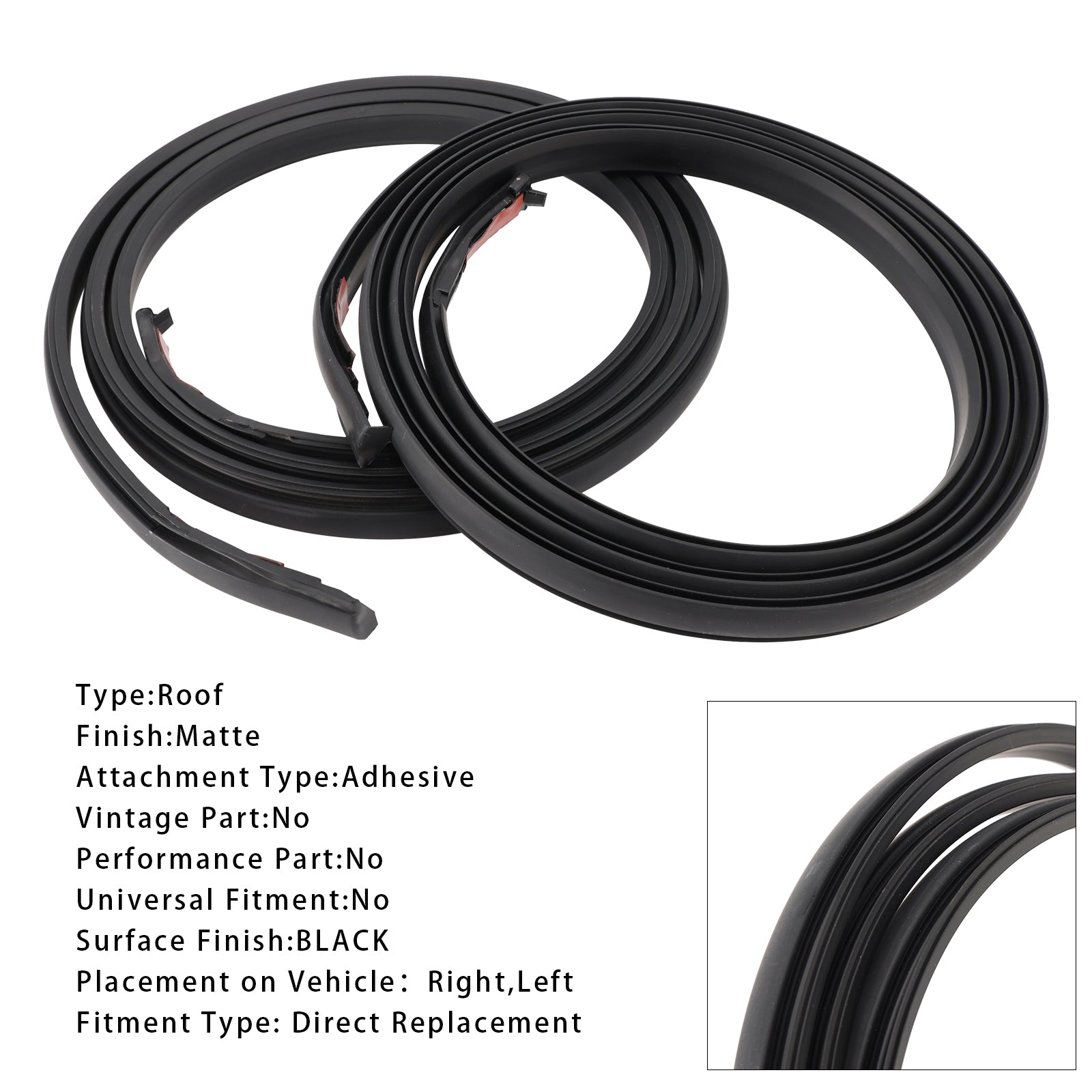 2001-2007 TOYOTA SEQUOIA 2PCS Roof Molding Trim 75551-0C030 75552-0C030