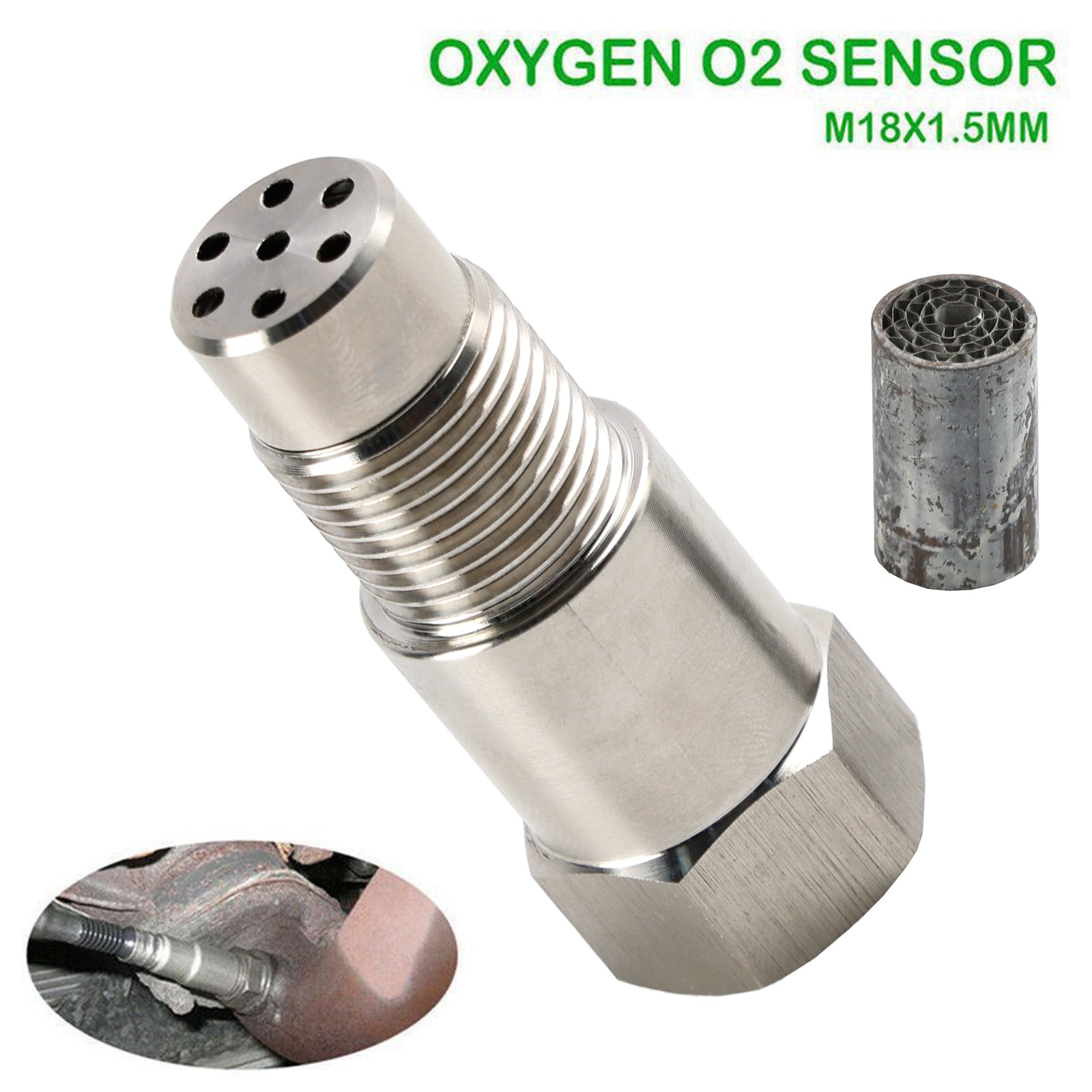 60MM CEL Check Engine Light Adapter CEL Eliminator Mini Catalytic Converter O2 Sensor