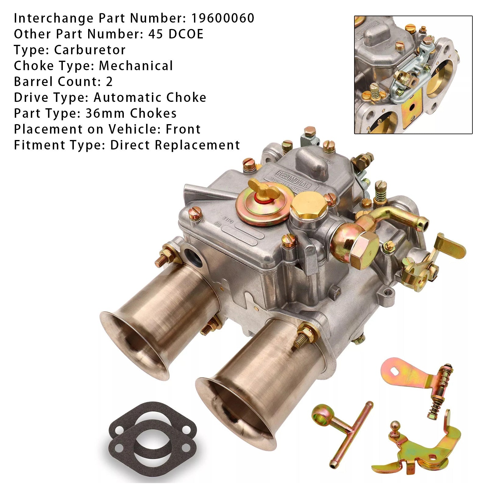 Carburetor 19600.060 Fit For 45 DCOE 152 45mm High Performance Twin Choke