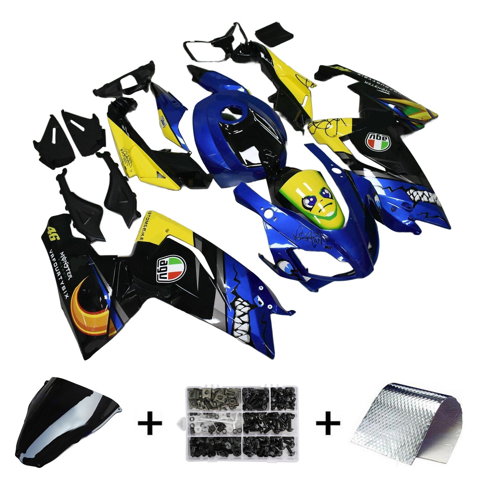 Aprilia RS125 2006-2011 Fairing Kit هيكل السيارة بلاستيك ABS