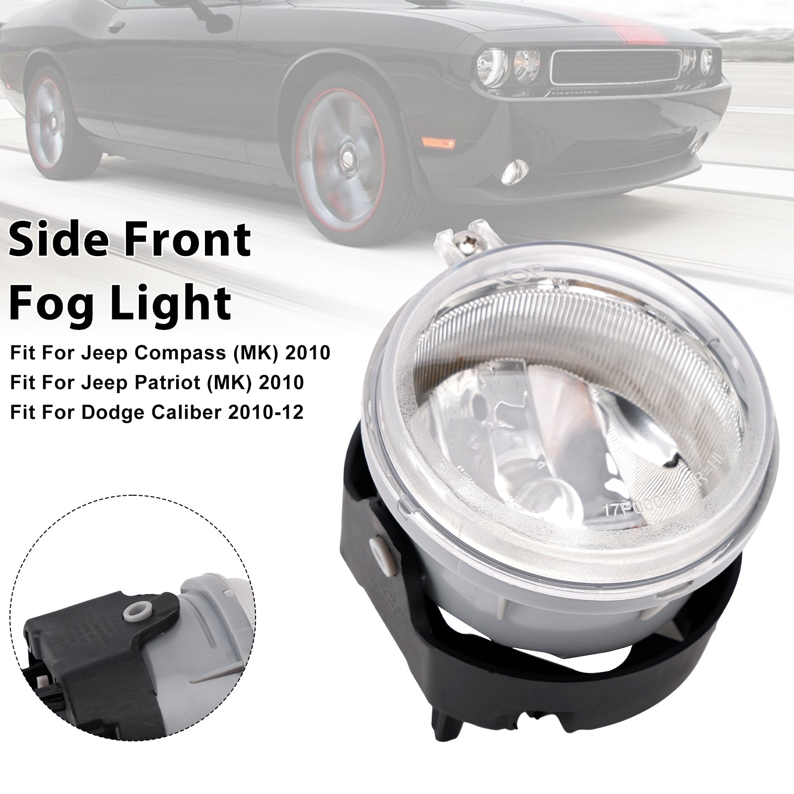1 Pcs Front Fog Light For Jeep Compass Dodge Charger Caliber 5182025AA