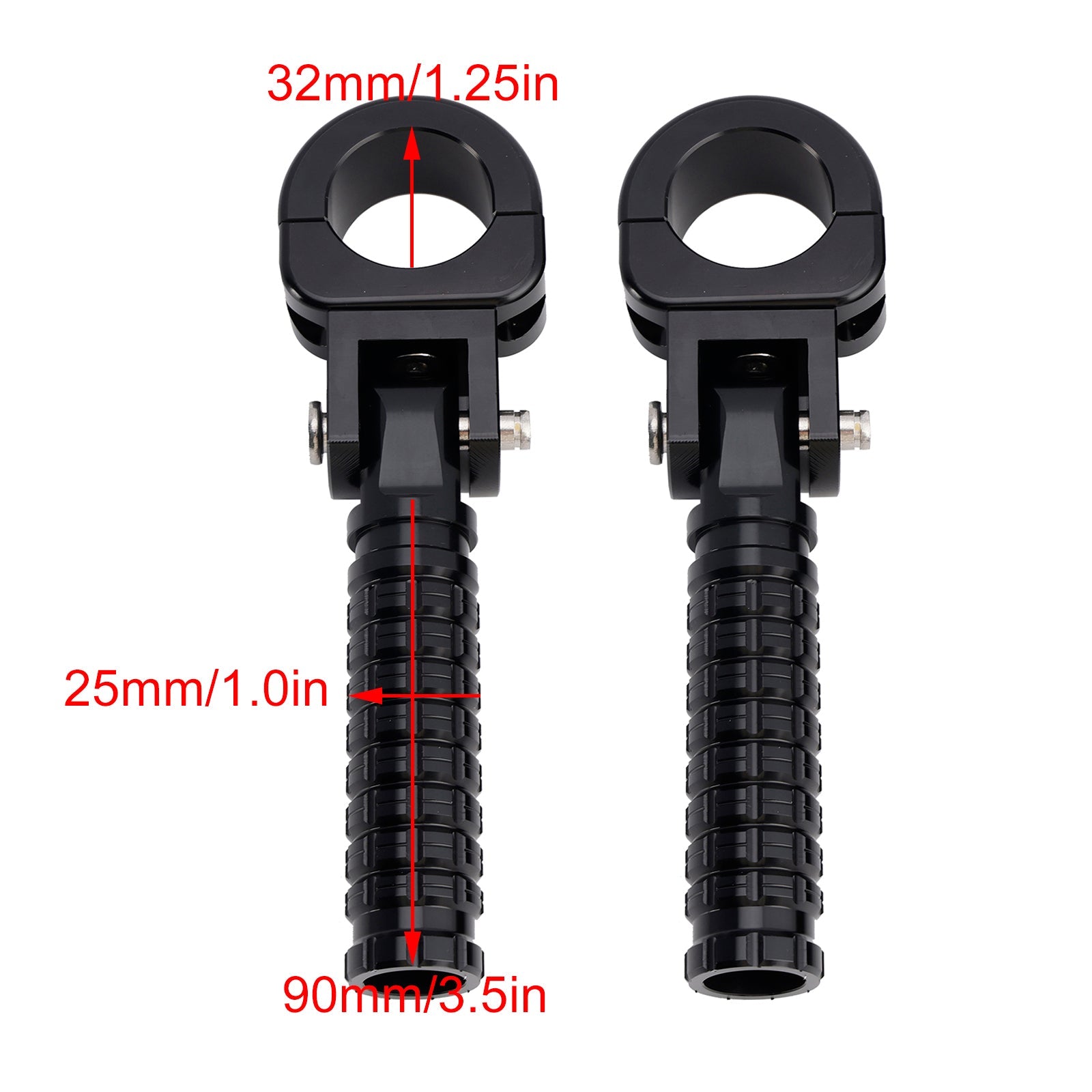 1.25인치 바가 있는 오토바이에 맞는 범용 전면 발판 발 페그