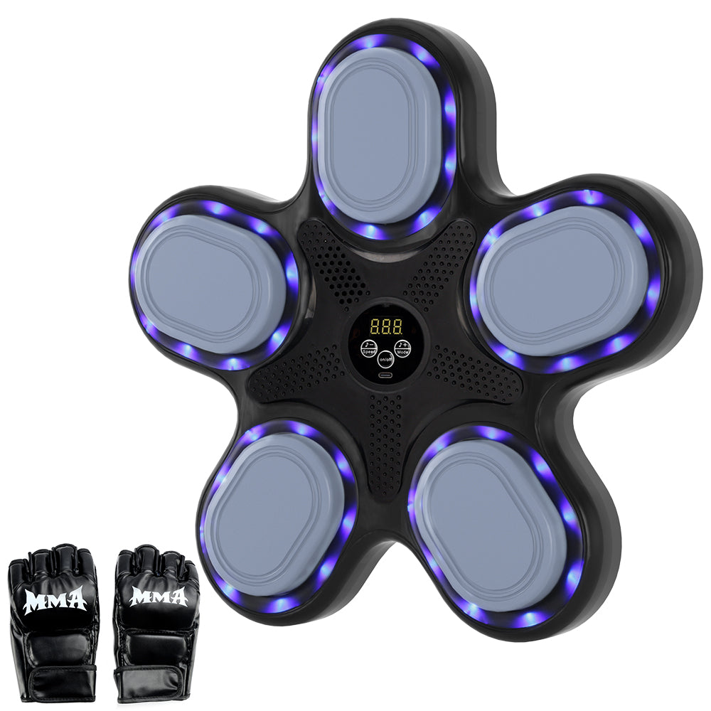 Indoor & Gym Workouts Music Boxing Machine with Boxing Gloves – Wall-Mounted Smart Boxing Trainer Electronic Punching Target for Home