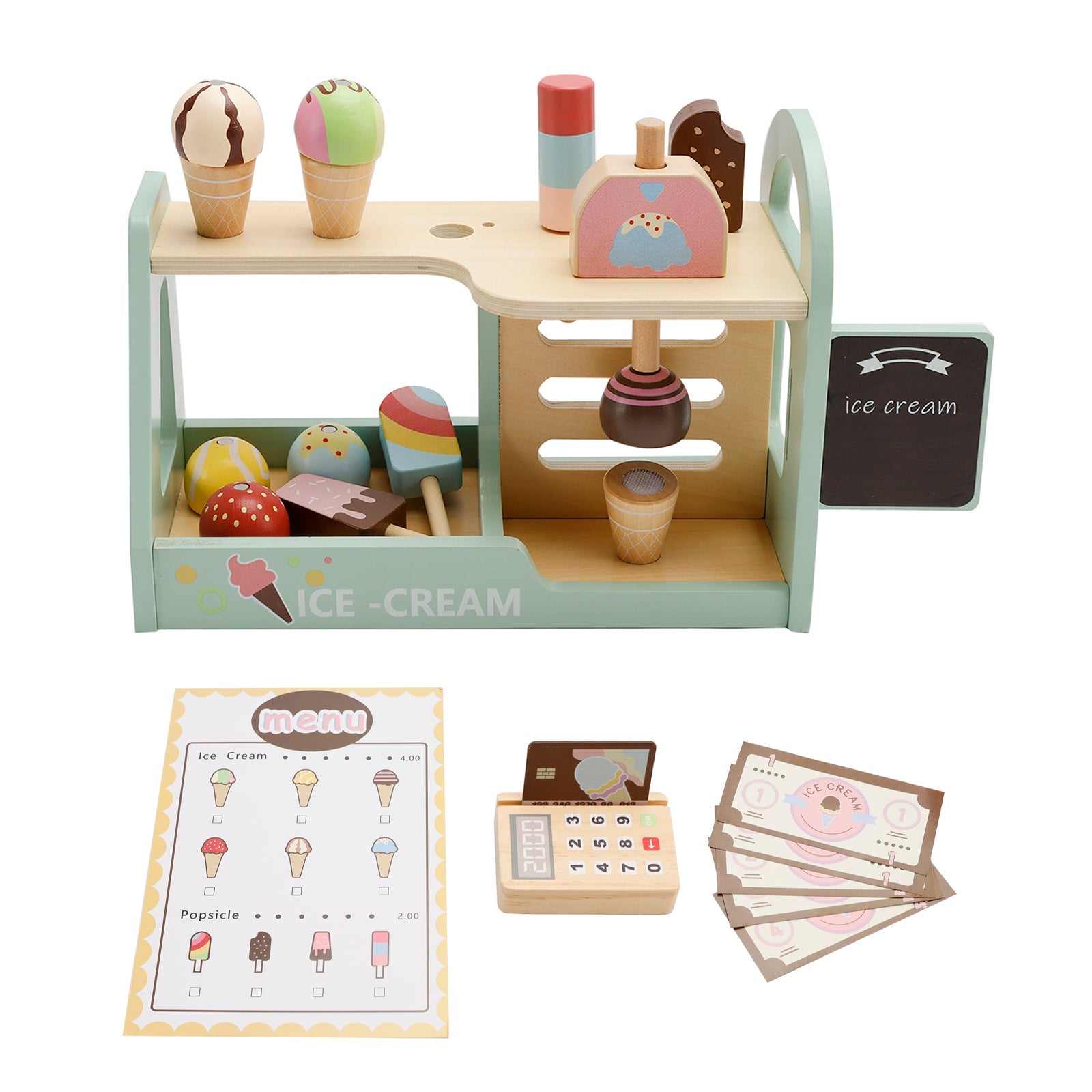 Simulation Dessert And Serve Ice Cream Counter Kid Play Educational Toy Set