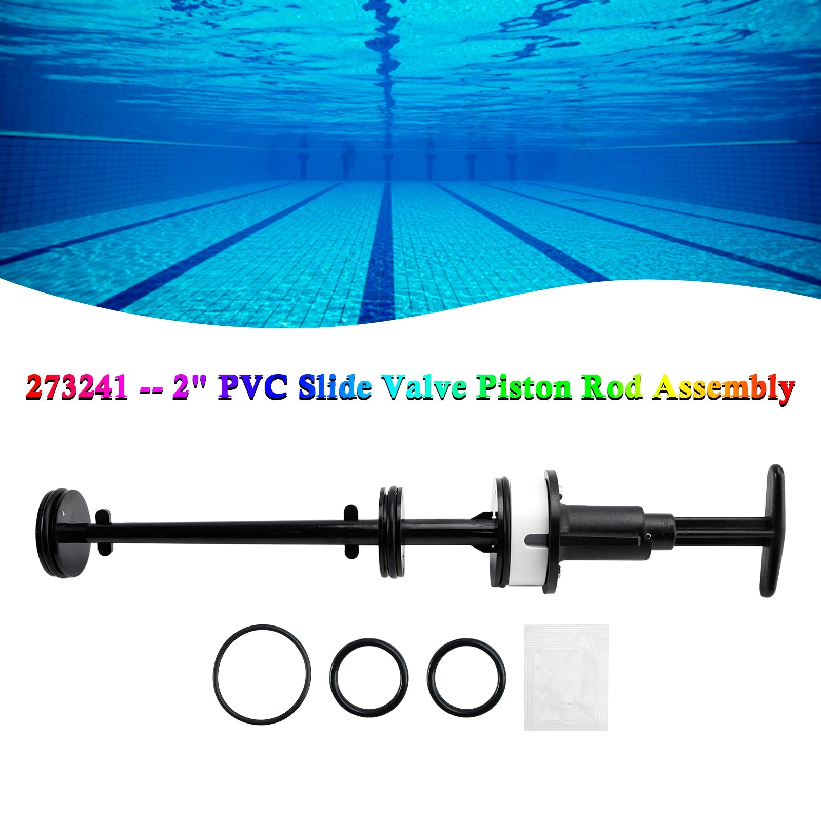273241 2" PVC Slide Valve Piston Rod Assembly for Pentair Pool and Spa Valve