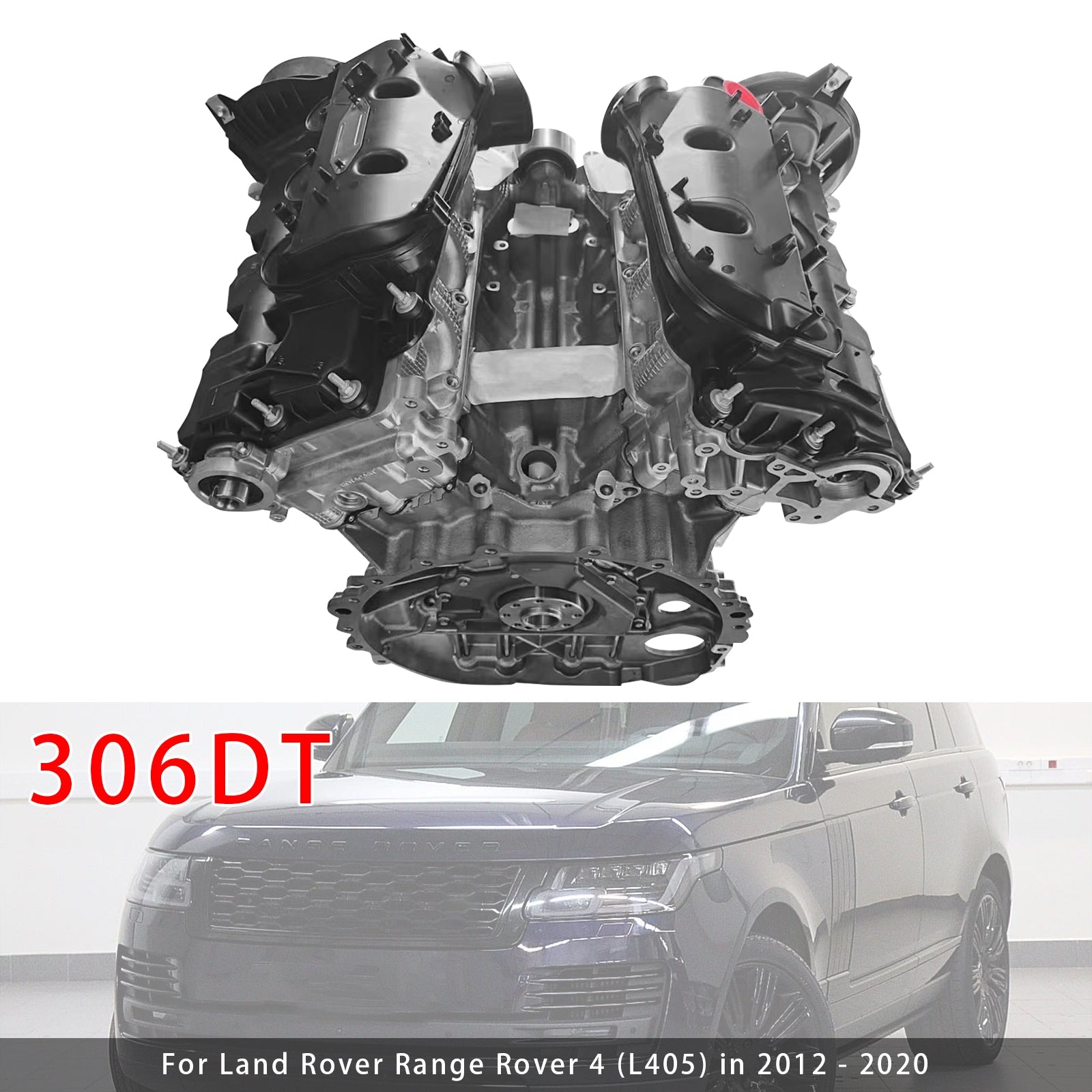 2009-2013 Land Rover Range Rover Sport 1 (L320) Long Block Engine 306DT