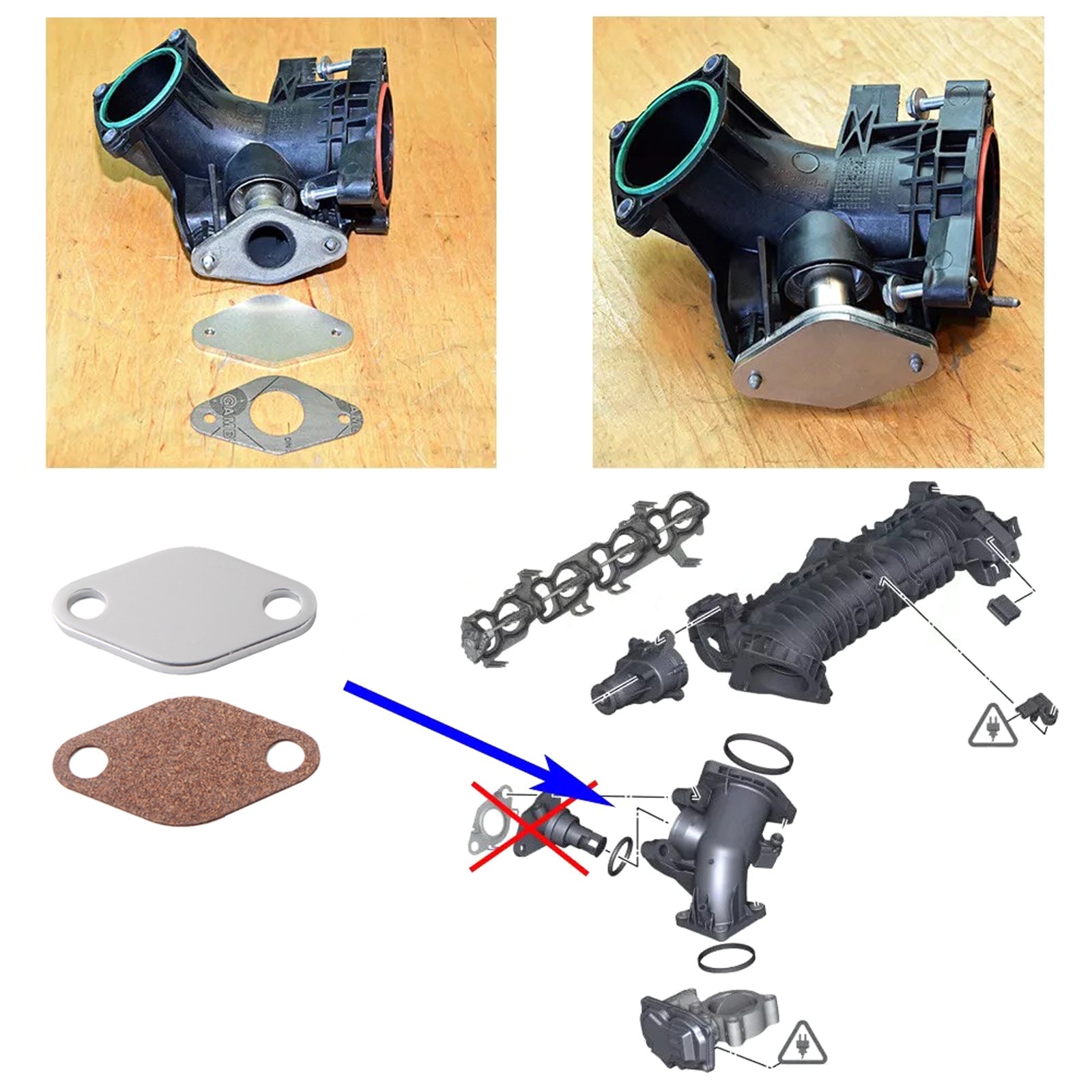 EGR Cooler Gasket Repair Replace kit for BMW N47N N47S1 2.0 D E90 91 92 F30 31
