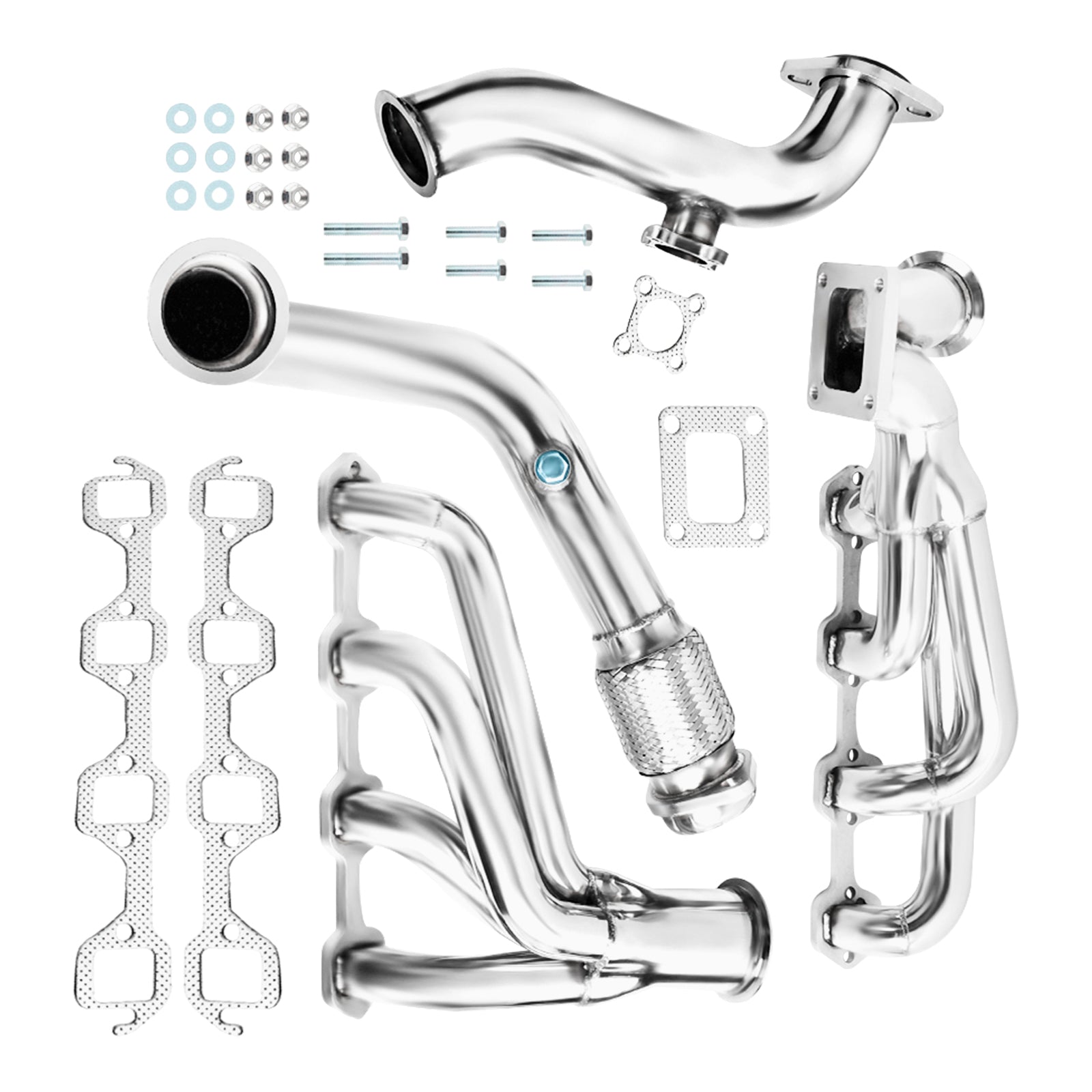Exhaust Header Manifold Fit Ford Mustang 5.0L V8 T4 Racing Turbo 1979 & 1982-1993