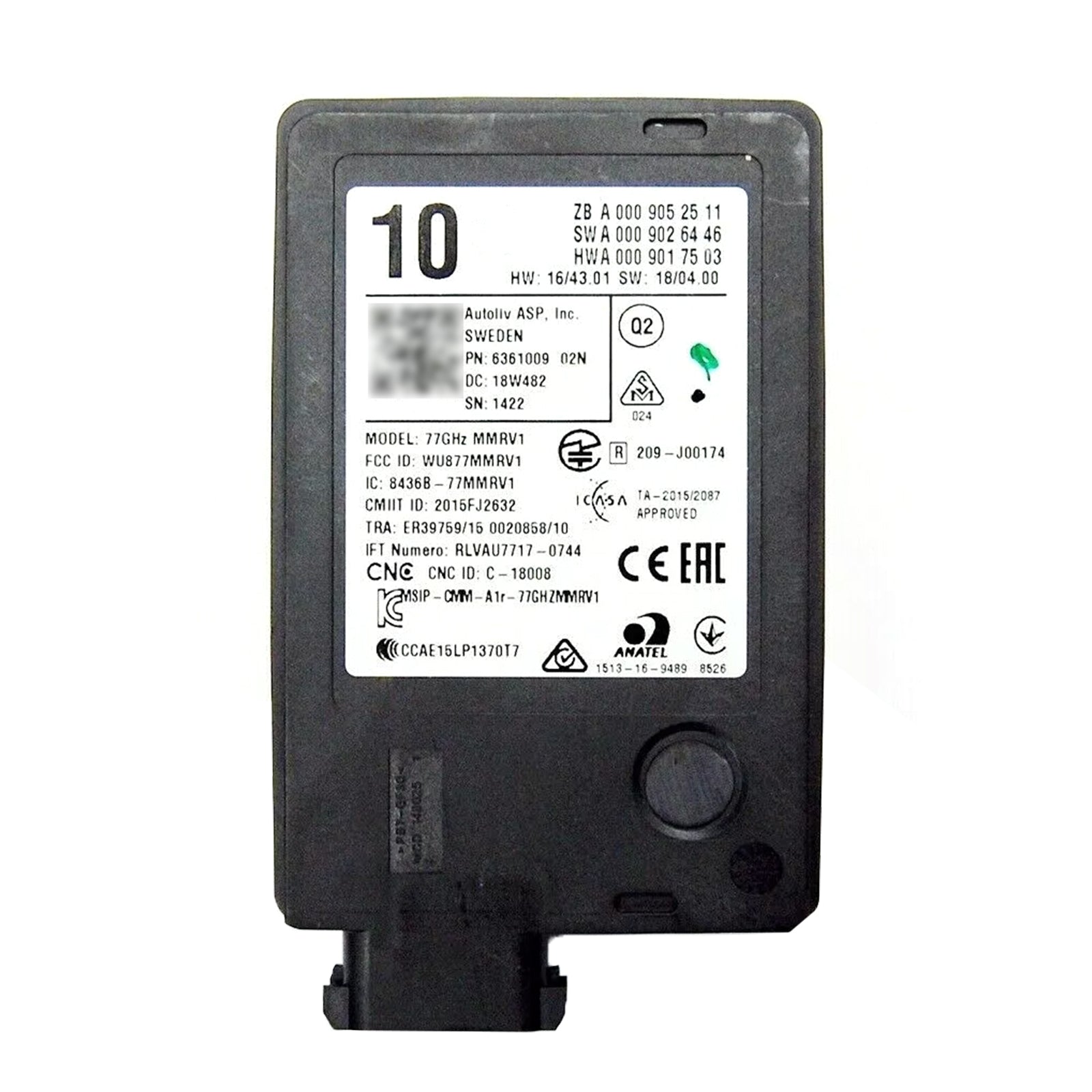 2018-nowon MERCEDES BENZ A Klasse AMG A 45 4MATIC / S 4MATIC New Radar Sensor Distronic Control Unit A0009052511