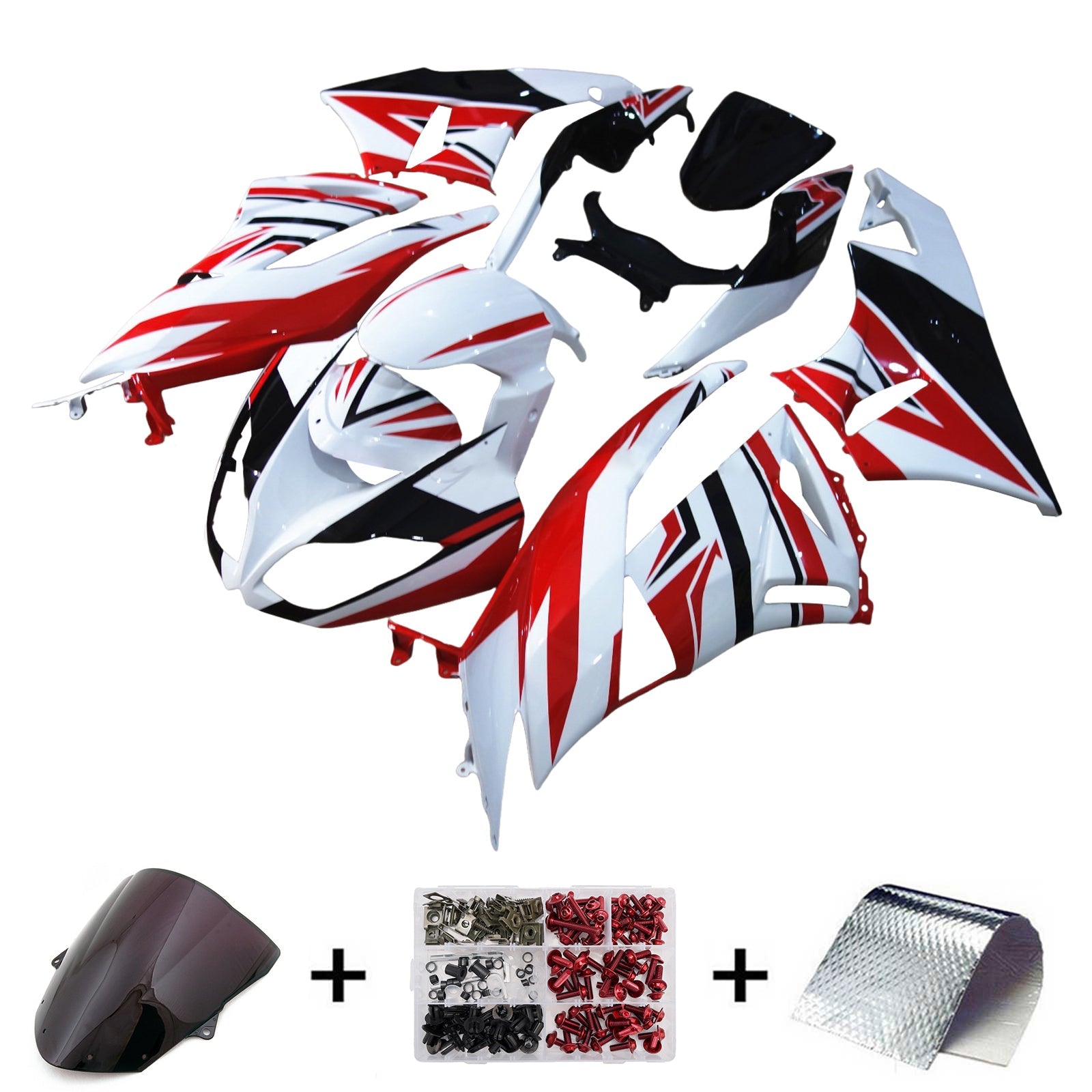 Injection Fairing Kit Bodywork Plastic ABS fit For Kawasaki ZX6R 636 2009-2012