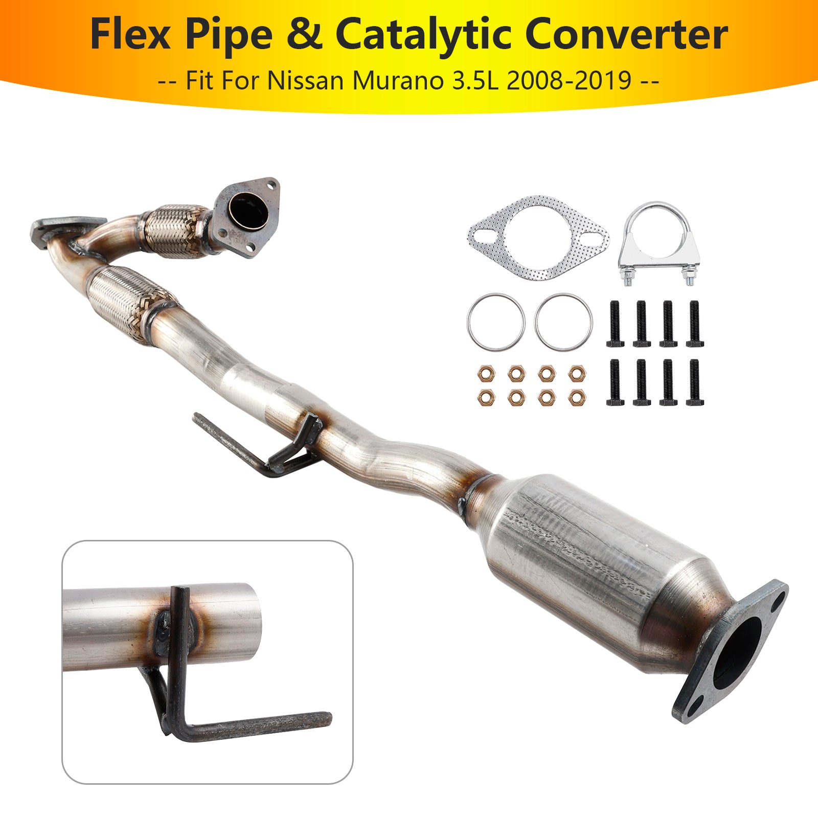 Flex Pipe & Catalytic Converter For Nissan Murano 3.5L 2008-2019
