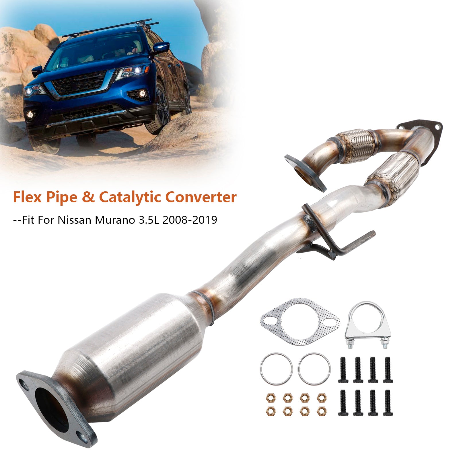 Flex Pipe & Catalytic Converter For Nissan Murano 3.5L 2008-2019
