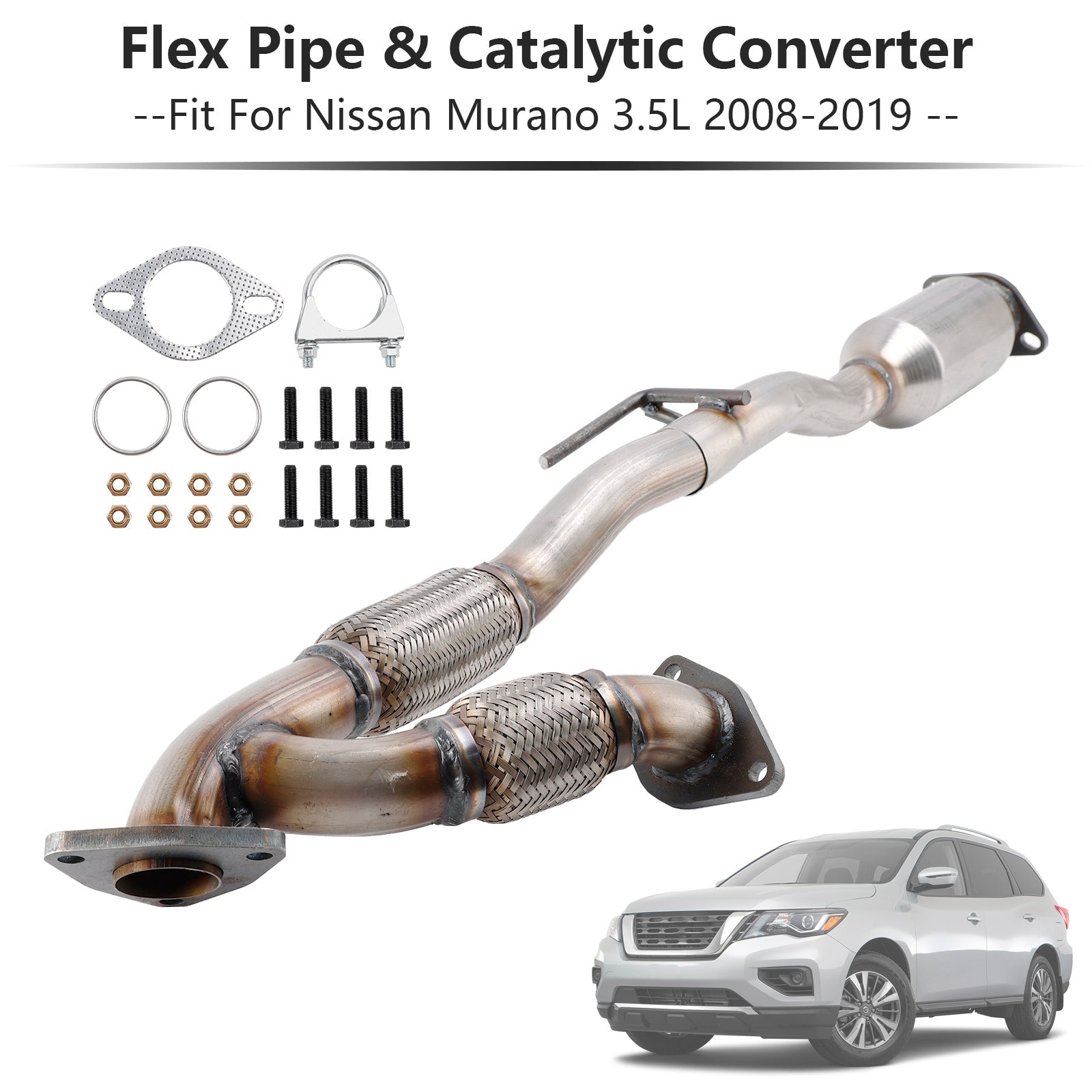 Flex Pipe & Catalytic Converter For Nissan Murano 3.5L 2008-2019