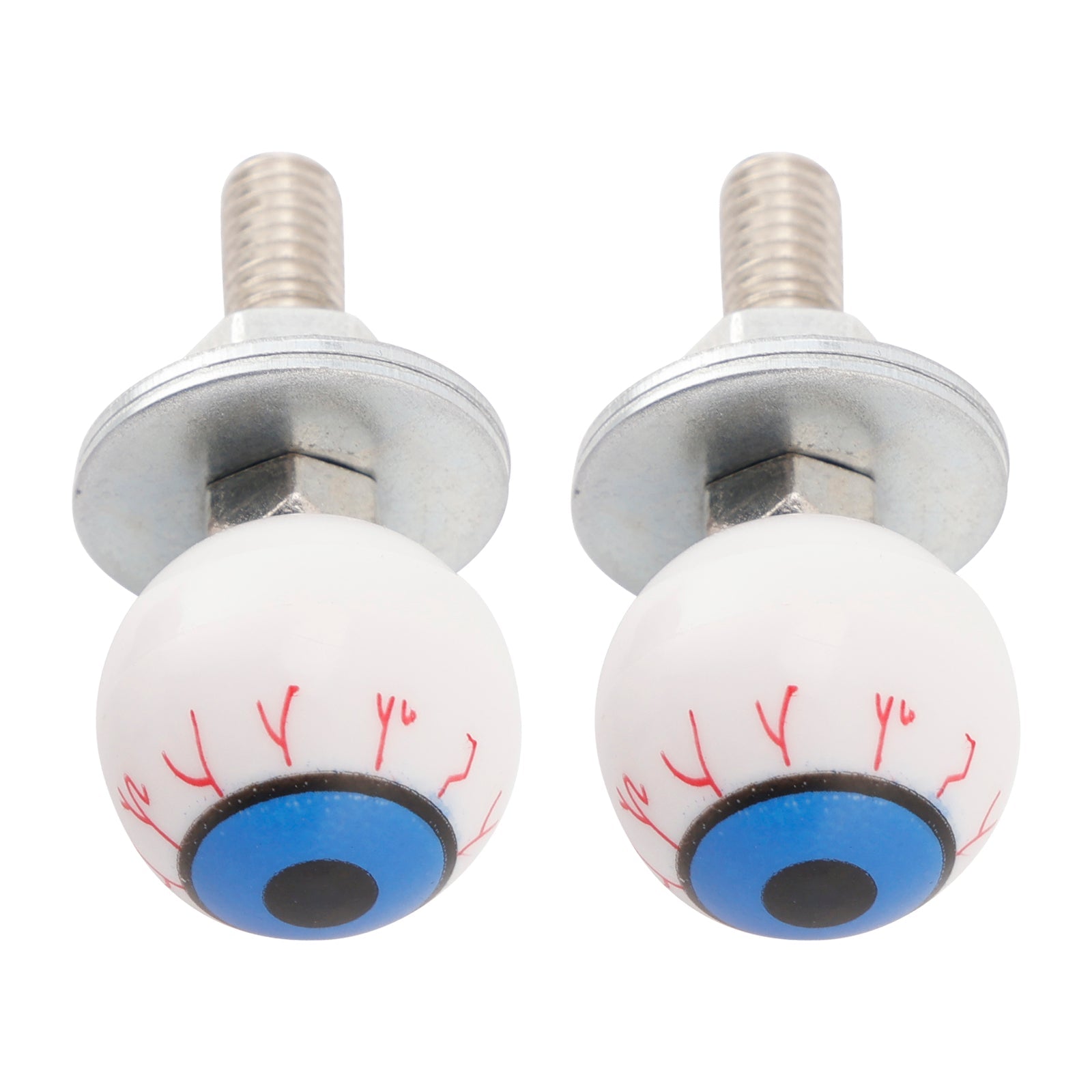 2x Custom Eyeball License Plate Bolt Screw Plastic Motorcycle Chopper Trike