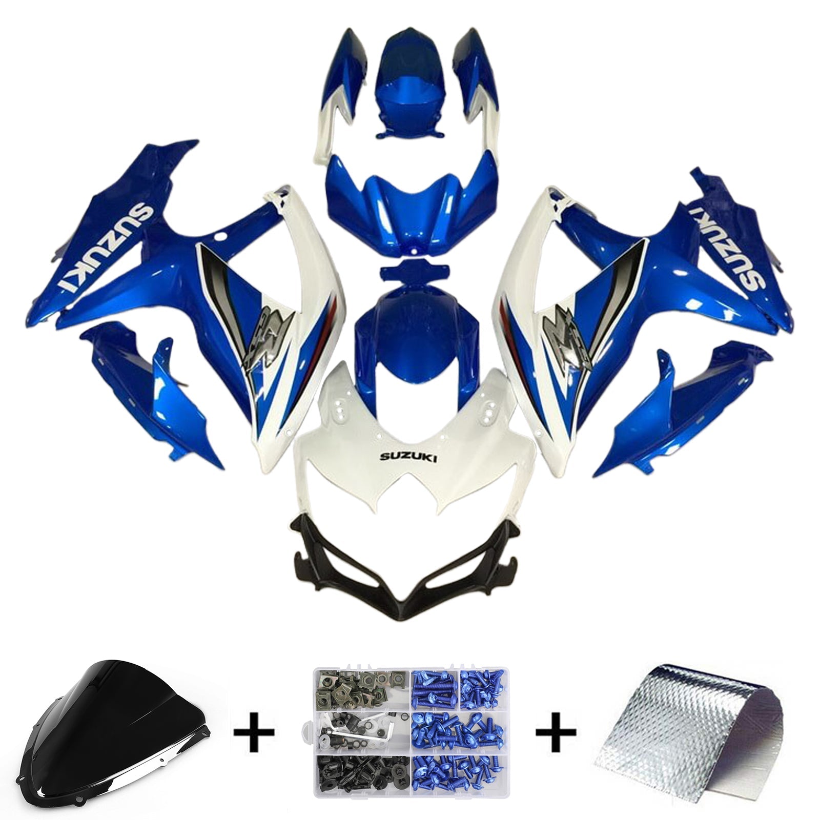 Aموتوبارت سوزوكي GSXR 600/750 2008-2010 K8 الهدايا المجمعة هيكل السيارة البلاستيك ABS