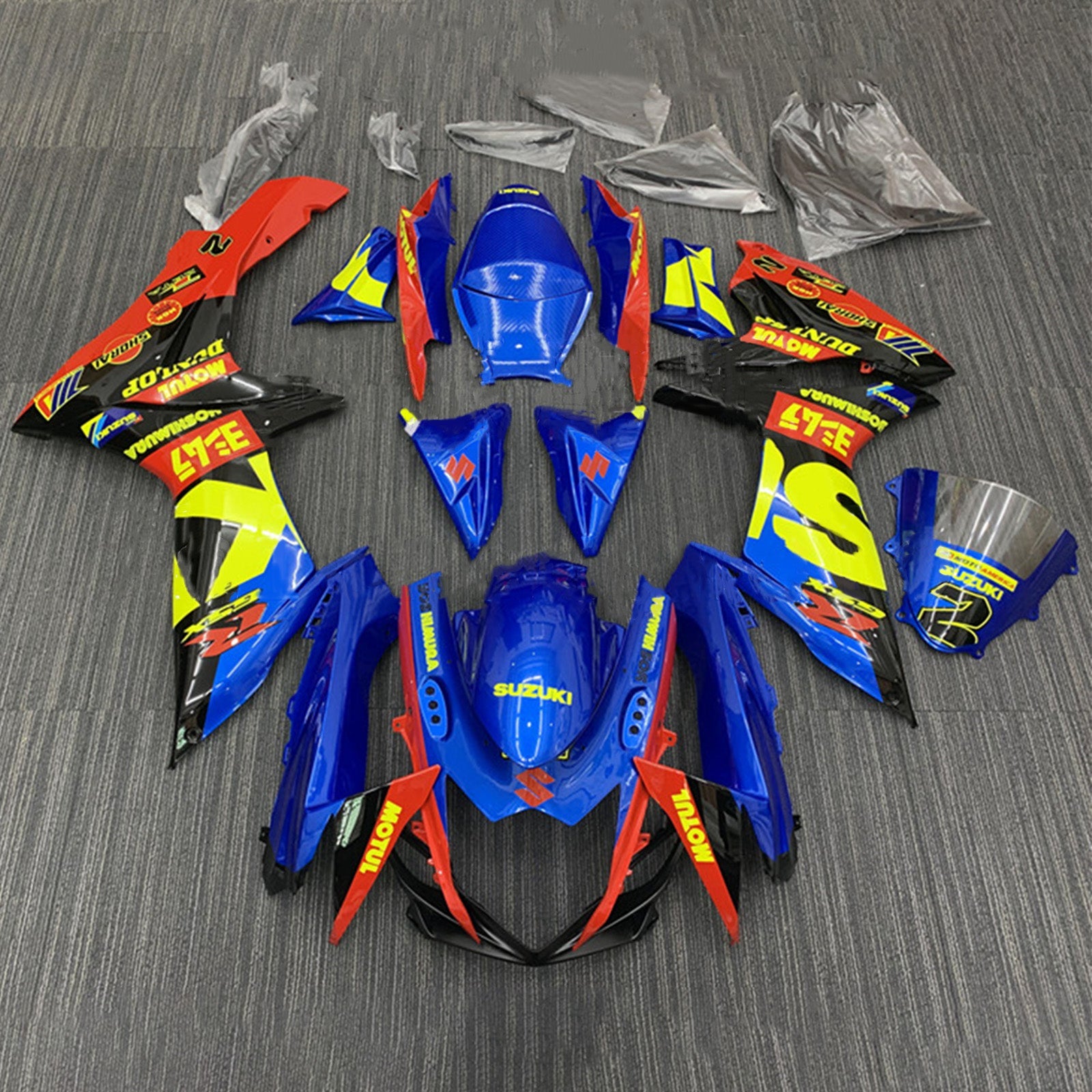 Amotopart Suzuki GSXR 600/750 2011-2024 K11 Fairing Kit Bodywork Plastic ABS